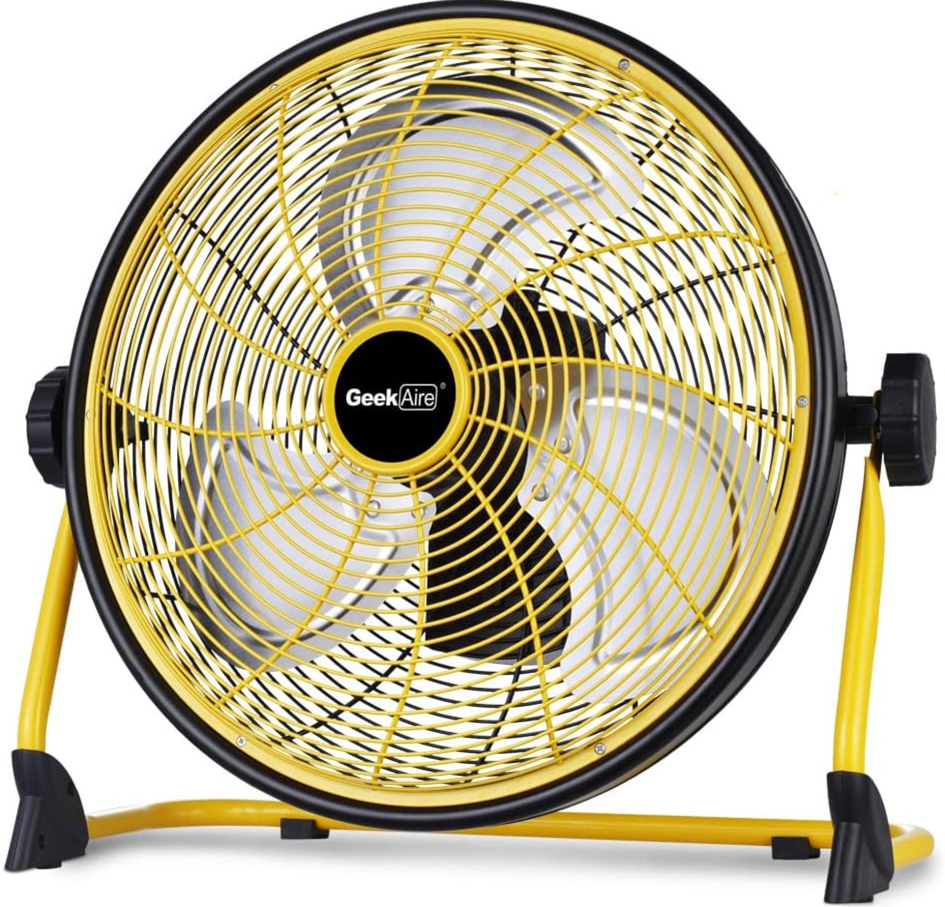Geek Aire Rechargeable Outdoor High Velocity Camping Floor Fan, 16” Portable Battery Operated Fan with Metal Blade for Garage Camping Gear Accessories Geek Aire Rechargeable Outdoor High Velocity Camping Floor Fan, 16” Portable Battery Operated Fan with Metal Blade for Garage Camping Gear Accessories