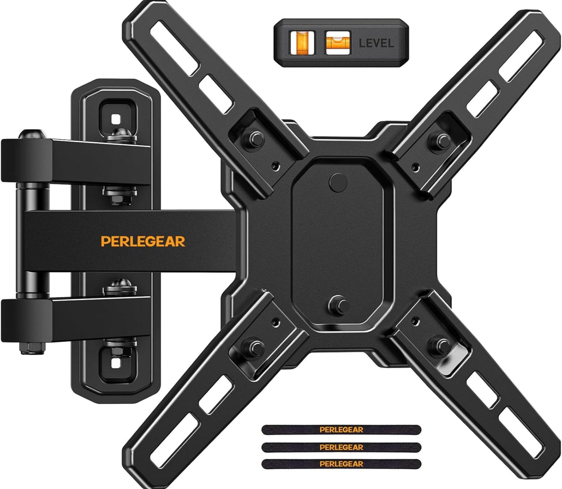 Perlegear Full Motion TV Wall Mount for 13-42 inch Flat or Curved TVs & Monitors up to 55 lbs, Wall Mount TV Bracket with Articulating Arm, Swivel, Tilt, Extension TV Mount, Max VESA 200x200mm, PGSF6 Perlegear Full Motion TV Wall Mount for 13-42 inch Flat or Curved TVs & Monitors up to 55 lbs, Wall Mount TV Bracket with Articulating Arm, Swivel, Tilt, Extension TV Mount, Max VESA 200x200mm, PGSF6