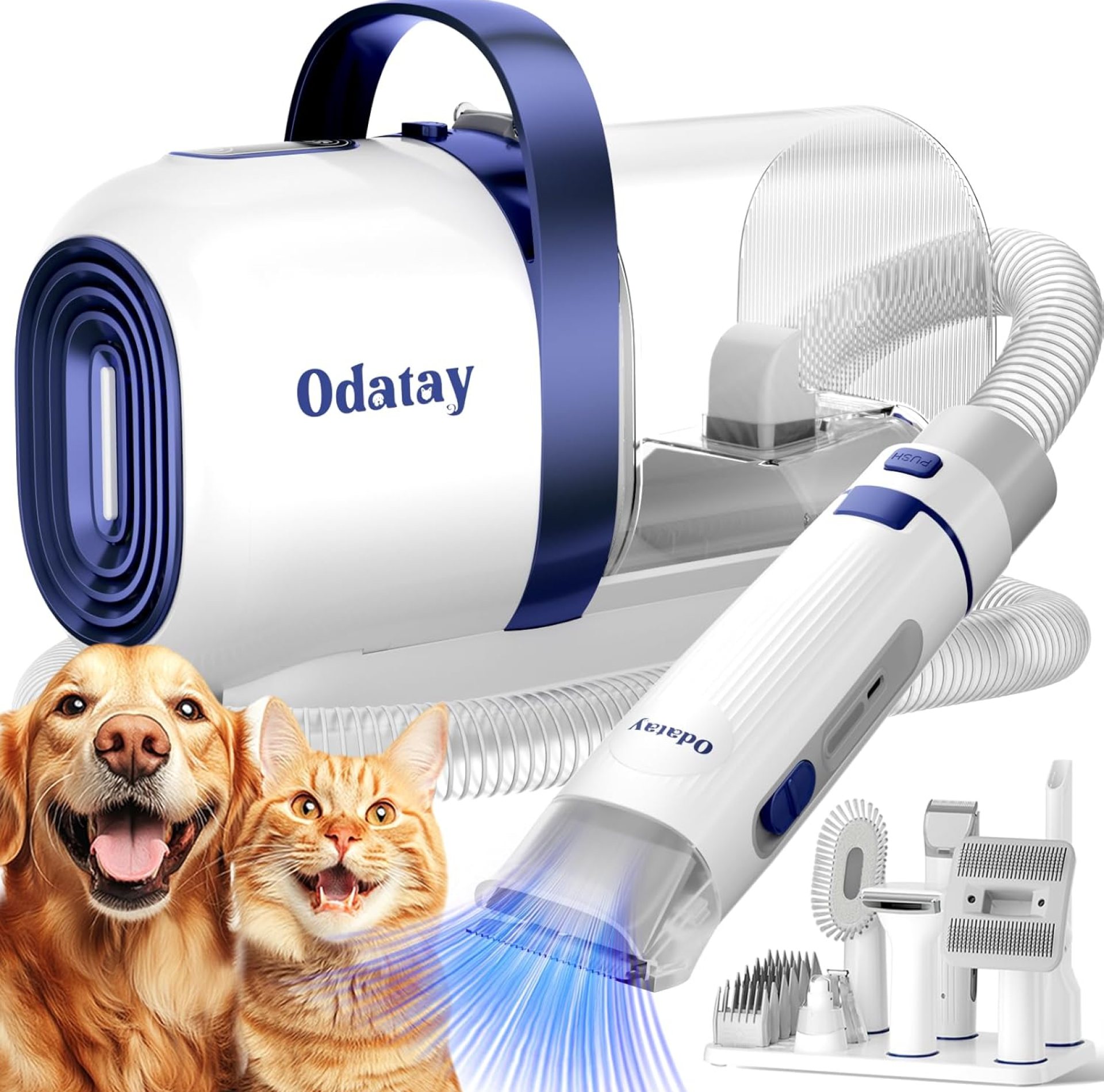 Dog Grooming Kit, 12,000Pa Strong Pet Grooming Vacuum for Dogs with Clipper Nail Grinder, 2L Dust Cup, 5 Suction Levels Dog Hair Vacuum with 7 Pet Grooming Tools for Shedding and Home Cleaning Dog Grooming Kit, 12,000Pa Strong Pet Grooming Vacuum for Dogs with Clipper Nail Grinder, 2L Dust Cup, 5 Suction Levels Dog Hair Vacuum with 7 Pet Grooming Tools for Shedding and Home Cleaning