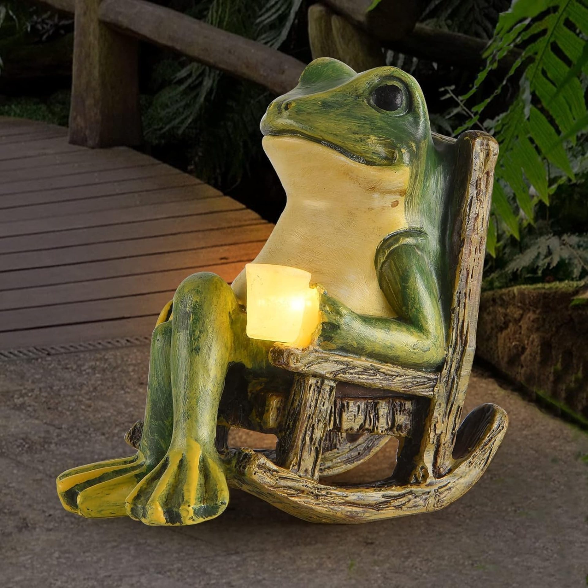 Miniature Frog Garden Statue Home Easter Gifts Decorations Fairy Garden Accessories Outdoor Lights Solar Garden Frog Decor Art Housewarming Gift for Patio,Yard,Lawn Ornament,3.89″x2.36″x3.93 Miniature Frog Garden Statue Home Easter Gifts Decorations Fairy Garden Accessories Outdoor Lights Solar Garden Frog Decor Art Housewarming Gift for Patio,Yard,Lawn Ornament,3.89″x2.36″x3.93