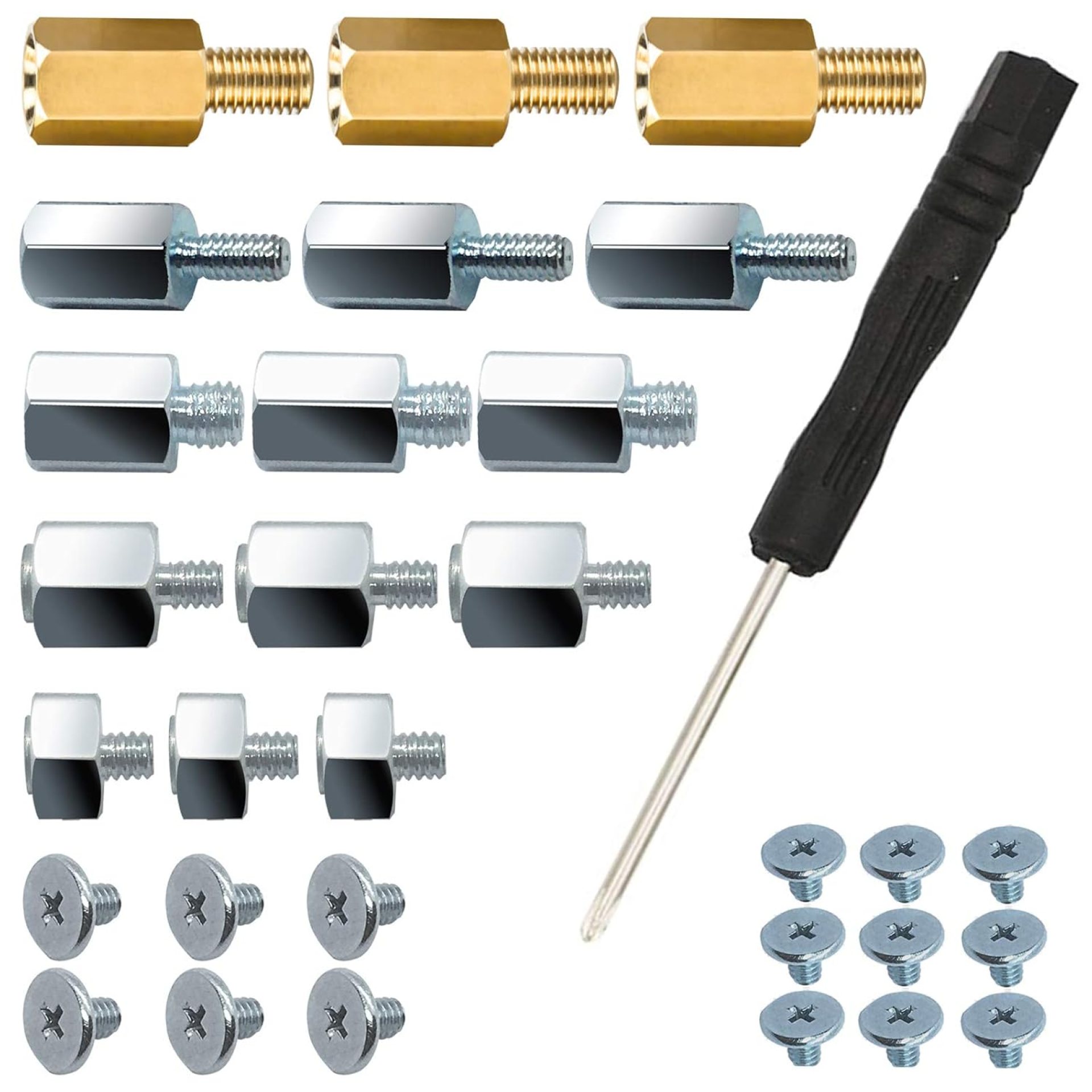 PCIe NVMe M.2 SSD Mounting Screws Kit for Asus Gigabyte ASRock Msi Motherboards, 30pcs PCIe NVMe M.2 SSD Mounting Screws Kit for Asus Gigabyte ASRock Msi Motherboards, 30pcs