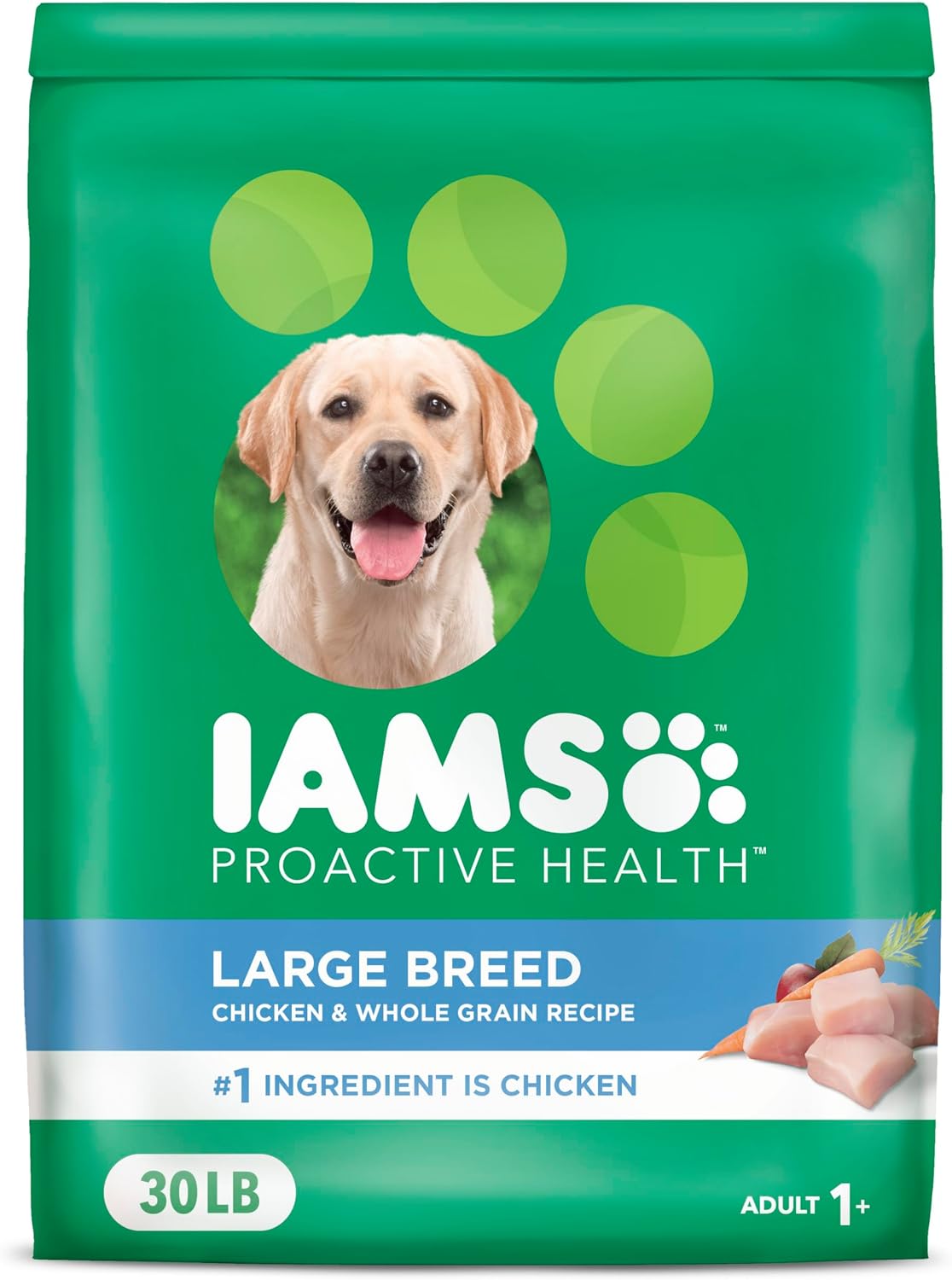 IAMS Proactive Health Large Breed Adult Dry Dog Food with Real Chicken, 30 lb. Bag IAMS Proactive Health Large Breed Adult Dry Dog Food with Real Chicken, 30 lb. Bag