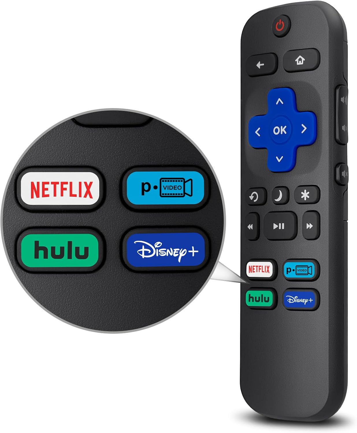 Replacement Remote Control Only for All Roku TV, Compatible for TCL Roku/Hisense Roku/Onn Roku Series Smart TVs (Not for Roku Stick and Box) Replacement Remote Control Only for All Roku TV, Compatible for TCL Roku/Hisense Roku/Onn Roku Series Smart TVs (Not for Roku Stick and Box)