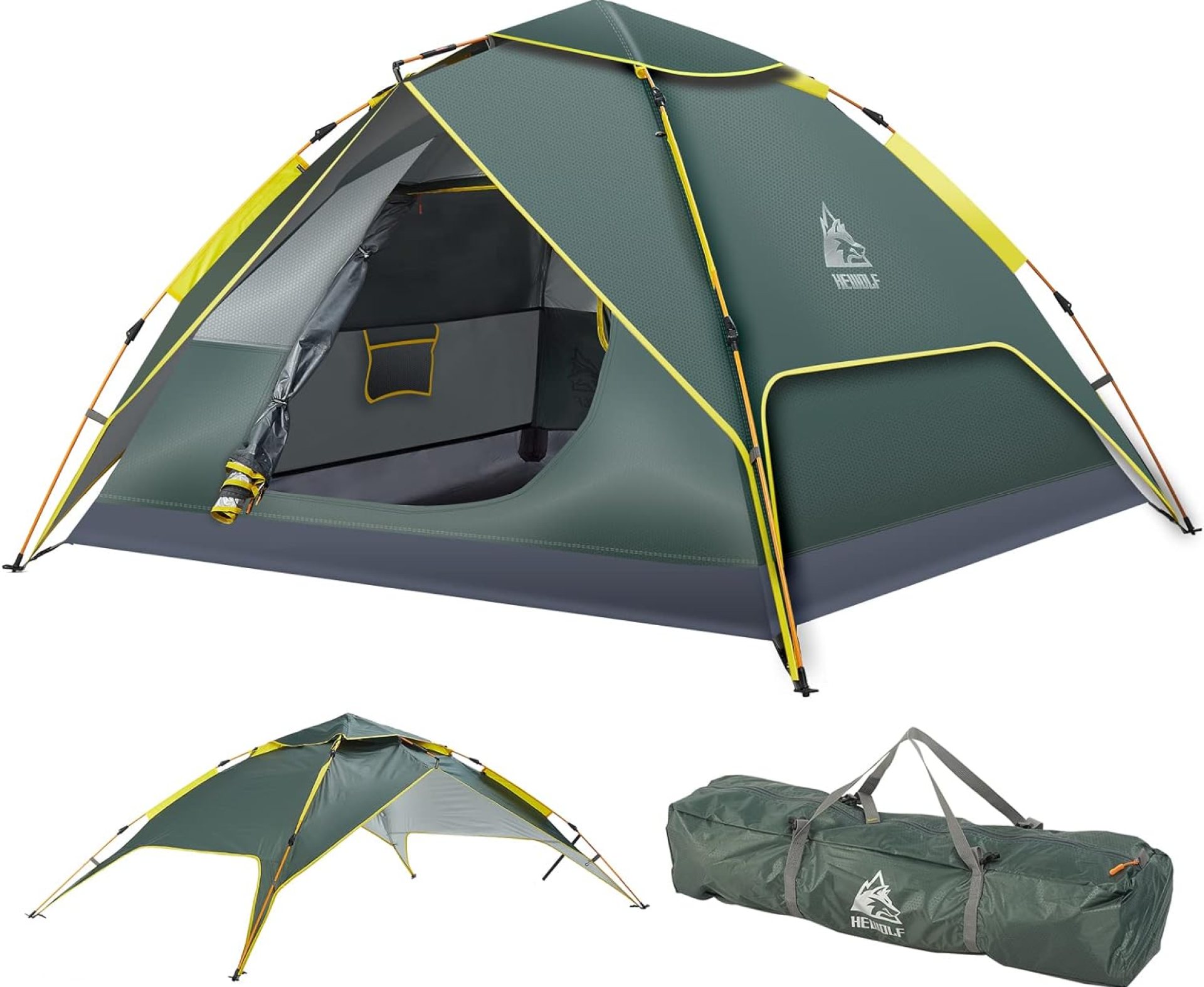 Hewolf Camping Tent Instant Setup – Waterproof Lightweight Pop up Dome Tent Easy up Fast Pitch Tent Great for Beach Backpacking Hiking Hewolf Camping Tent Instant Setup – Waterproof Lightweight Pop up Dome Tent Easy up Fast Pitch Tent Great for Beach Backpacking Hiking