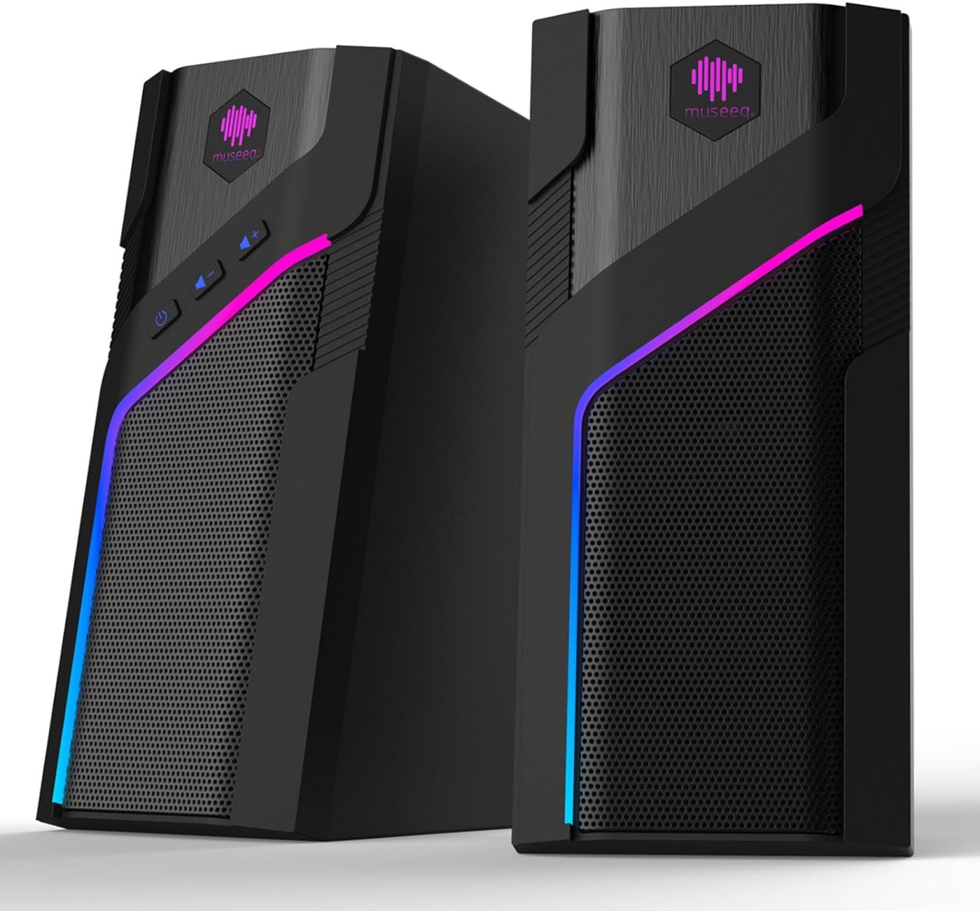 Gaming Computer Speakers, PC Speakers for Desktop with Dynamic Lighting – 21 Modes Touch Control,USB Powered Stereo Sound with Bluetooth 5.1,for PC Desktop, PS5, Laptop Gaming Computer Speakers, PC Speakers for Desktop with Dynamic Lighting – 21 Modes Touch Control,USB Powered Stereo Sound with Bluetooth 5.1,for PC Desktop, PS5, Laptop