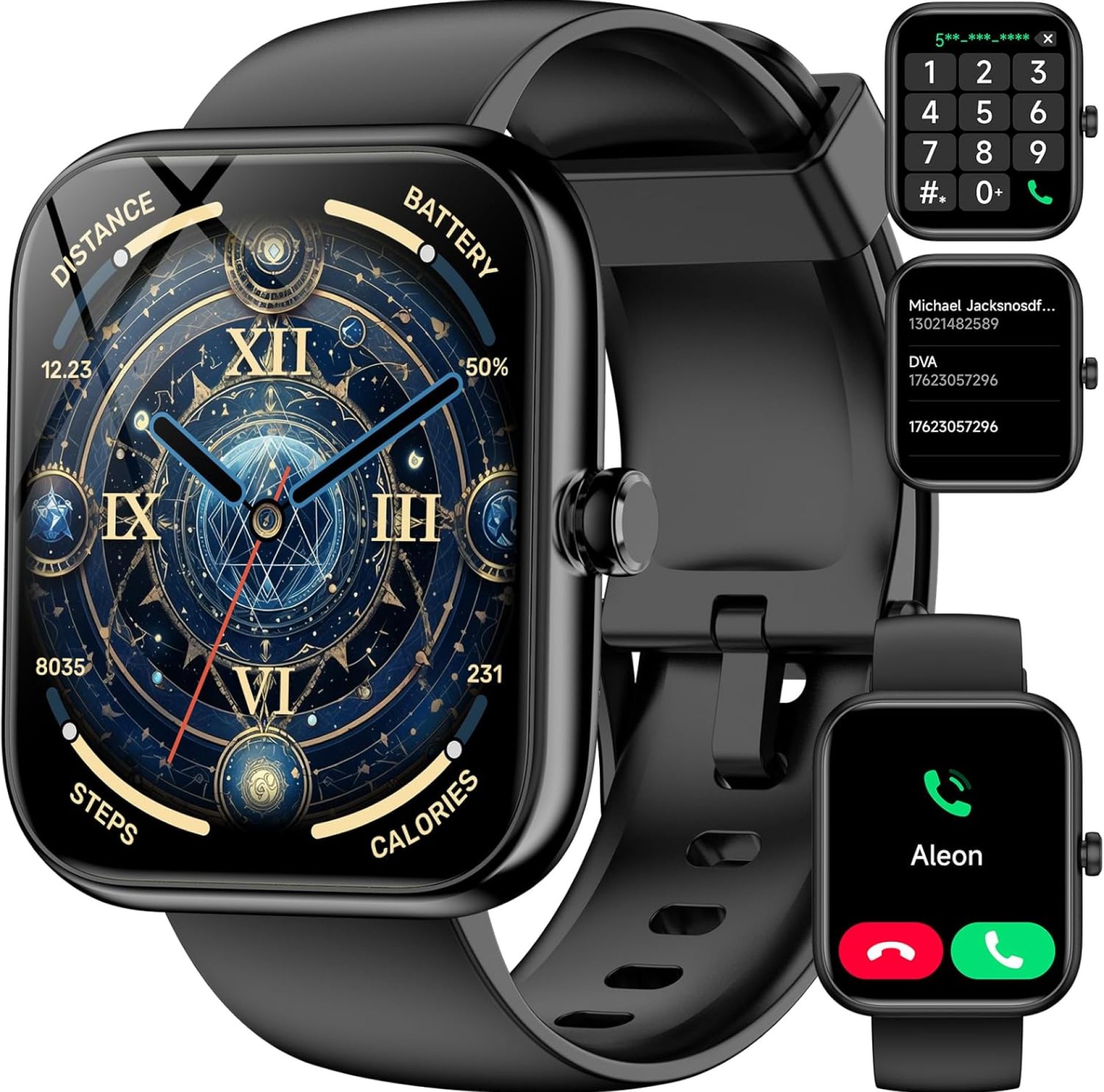 Smart Watch(Answer/Make Calls), 1.83″ Smartwatch for Men Women Alexa Built-in, Fitness Tracker with lP68 Waterproof, 100+ Sport Mode Activity Tracker, Heart Rate Sleep Monitor, iOS Android Compatible Smart Watch(Answer/Make Calls), 1.83″ Smartwatch for Men Women Alexa Built-in, Fitness Tracker with lP68 Waterproof, 100+ Sport Mode Activity Tracker, Heart Rate Sleep Monitor, iOS Android Compatible