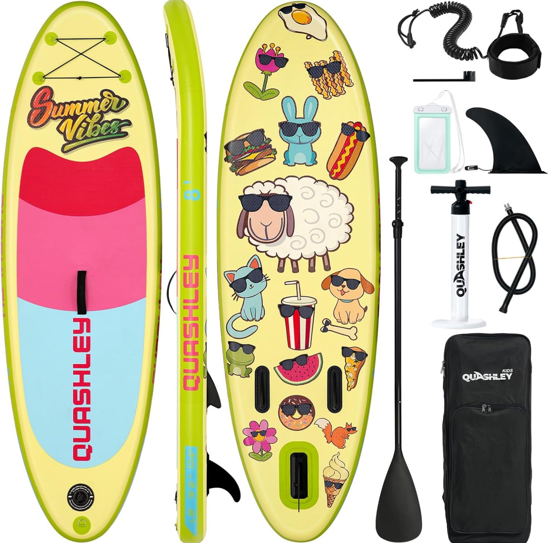 Kids Stand Up Paddle Board, Inflatable Paddleboards with Sup Board Accessories, Durable, Stable Design, Wide Non-Slip Deck, Hand Pump, Adjustable Aluminum Paddle,Surfboard Youth & Kids Kids Stand Up Paddle Board, Inflatable Paddleboards with Sup Board Accessories, Durable, Stable Design, Wide Non-Slip Deck, Hand Pump, Adjustable Aluminum Paddle,Surfboard Youth & Kids