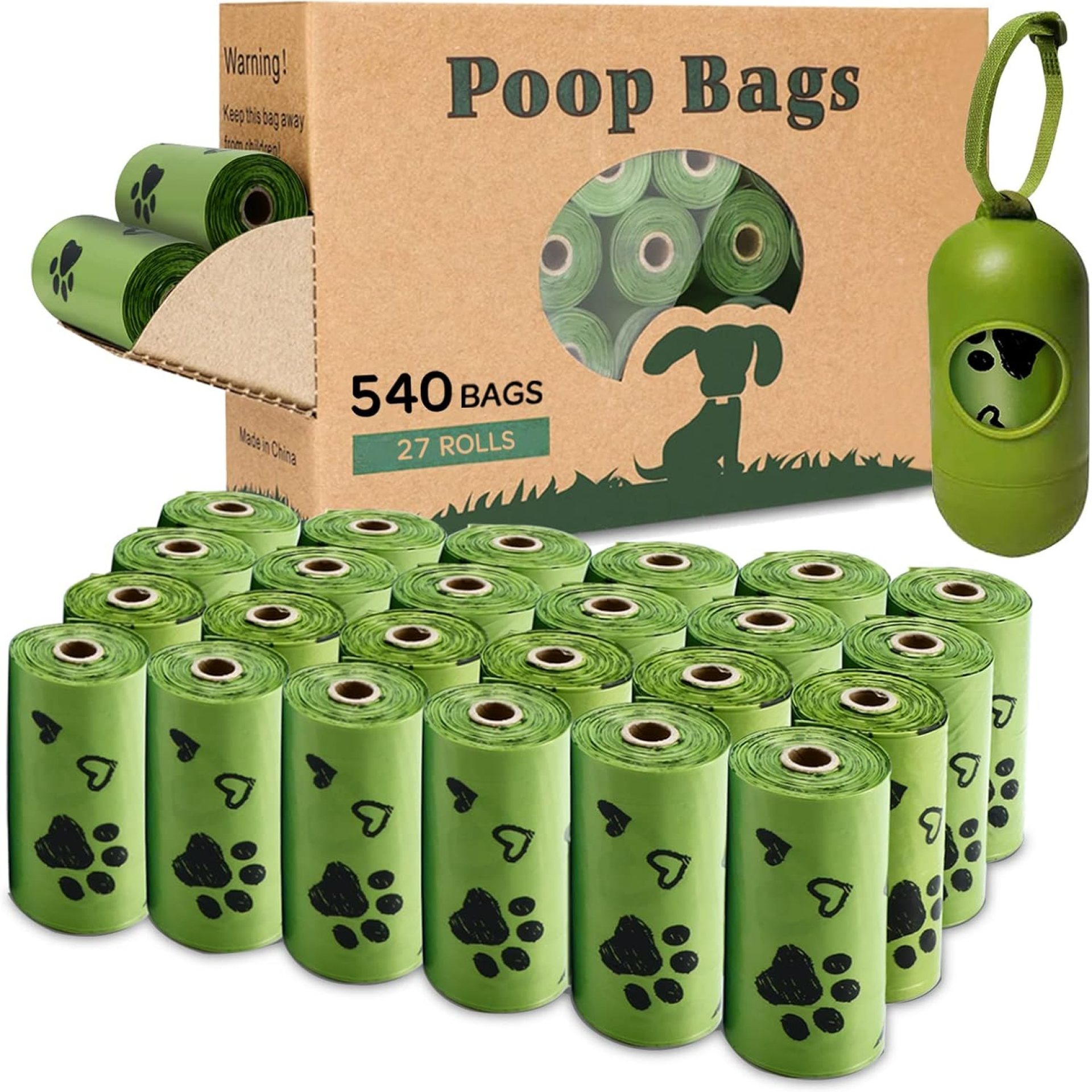Dog Poop Bag, 540 Counts Biodegradable Dog Waste Bags with 1 Dispenser, Eco-Friendly Leak-Proof Pet Poop Bags for Doggy | Scented Dog Poop Bag, 540 Counts Biodegradable Dog Waste Bags with 1 Dispenser, Eco-Friendly Leak-Proof Pet Poop Bags for Doggy | Scented
