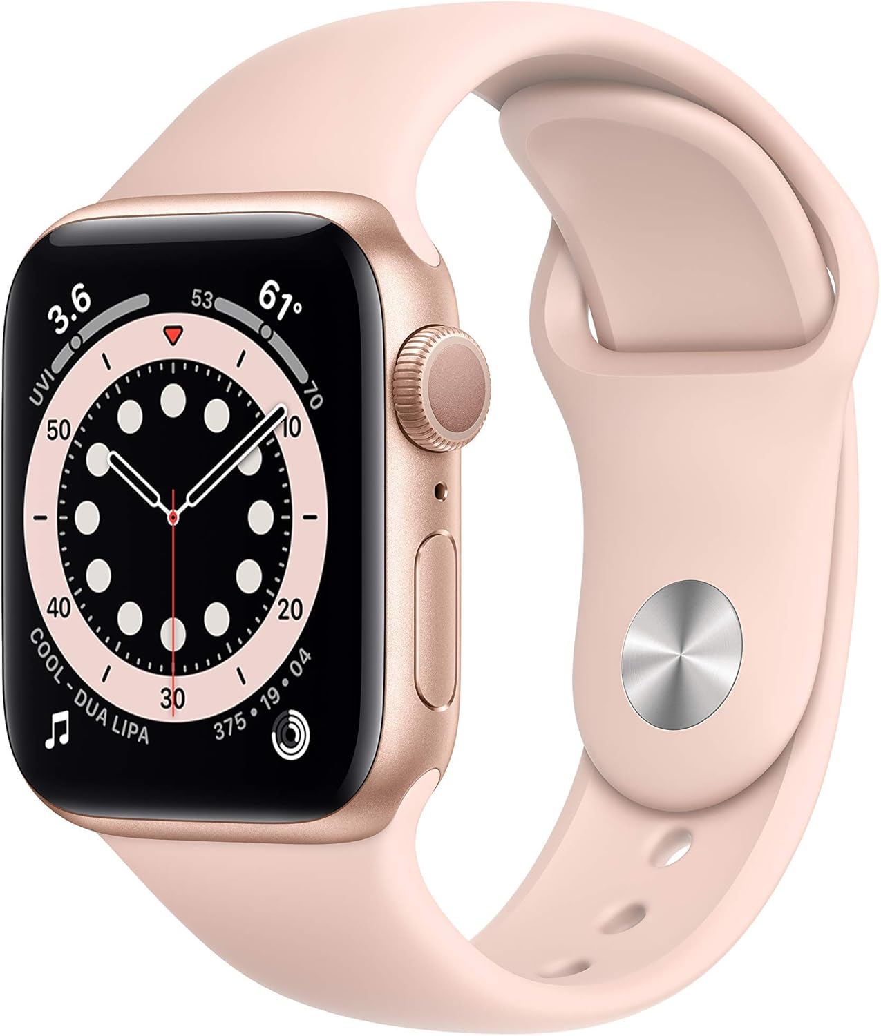 Apple Watch Series 6 (GPS, 40mm) – Gold Aluminum Case with Pink Sand Sport Band (Renewed) Apple Watch Series 6 (GPS, 40mm) – Gold Aluminum Case with Pink Sand Sport Band (Renewed)