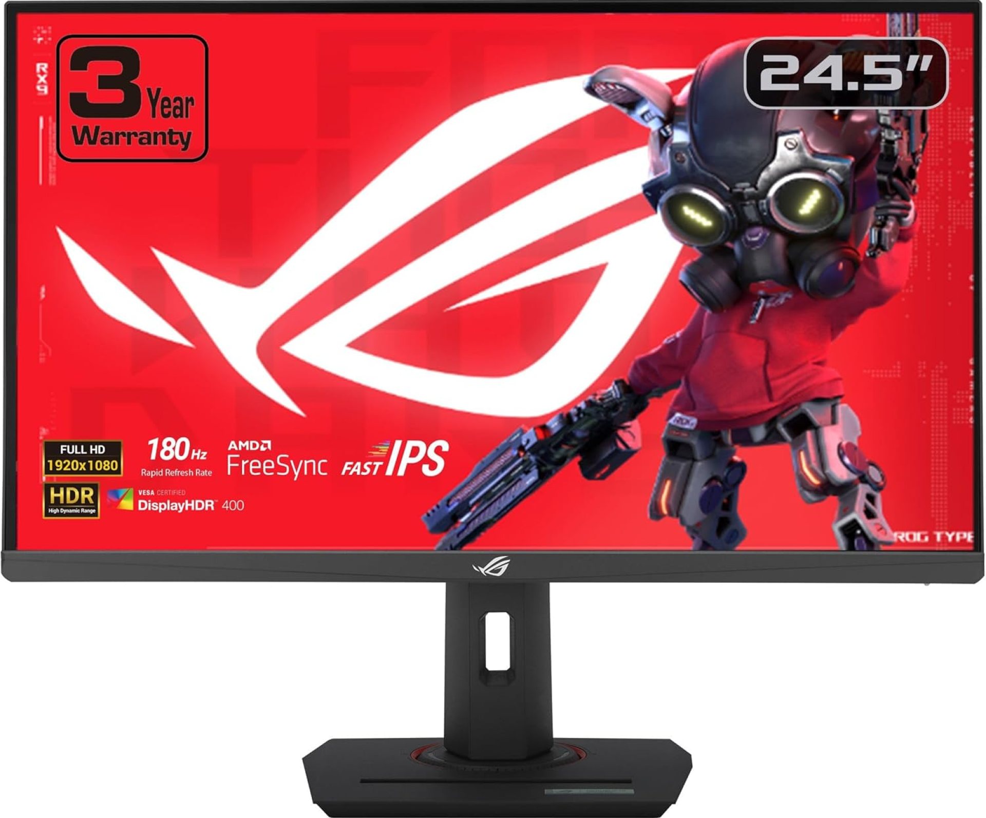 ASUS ROG Strix 24.5” 1080P USB-C HDR Gaming Monitor (XG259CS) – Full HD, 180Hz, 1ms, Fast IPS, Extreme Low Motion Blur Sync, G-SYNC Compatible, Tripod Socket, DisplayWidget, AI Gaming, 3 yr Warranty ASUS ROG Strix 24.5” 1080P USB-C HDR Gaming Monitor (XG259CS) – Full HD, 180Hz, 1ms, Fast IPS, Extreme Low Motion Blur Sync, G-SYNC Compatible, Tripod Socket, DisplayWidget, AI Gaming, 3 yr Warranty