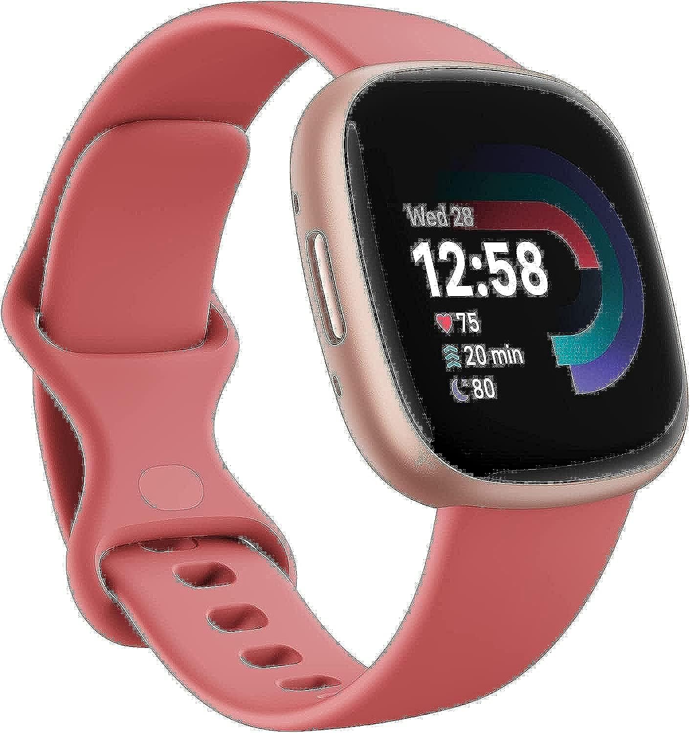 Fitbit Versa 4 Health & Fitness Smartwatch with GPS, 24/7 Heart Rate, Sleep Tracking, Workout Modes, Built-in Alexa, Water Resistant, 6+ Day Battery Life – Black (Pink Sand/Copper Rose) Fitbit Versa 4 Health & Fitness Smartwatch with GPS, 24/7 Heart Rate, Sleep Tracking, Workout Modes, Built-in Alexa, Water Resistant, 6+ Day Battery Life – Black (Pink Sand/Copper Rose)