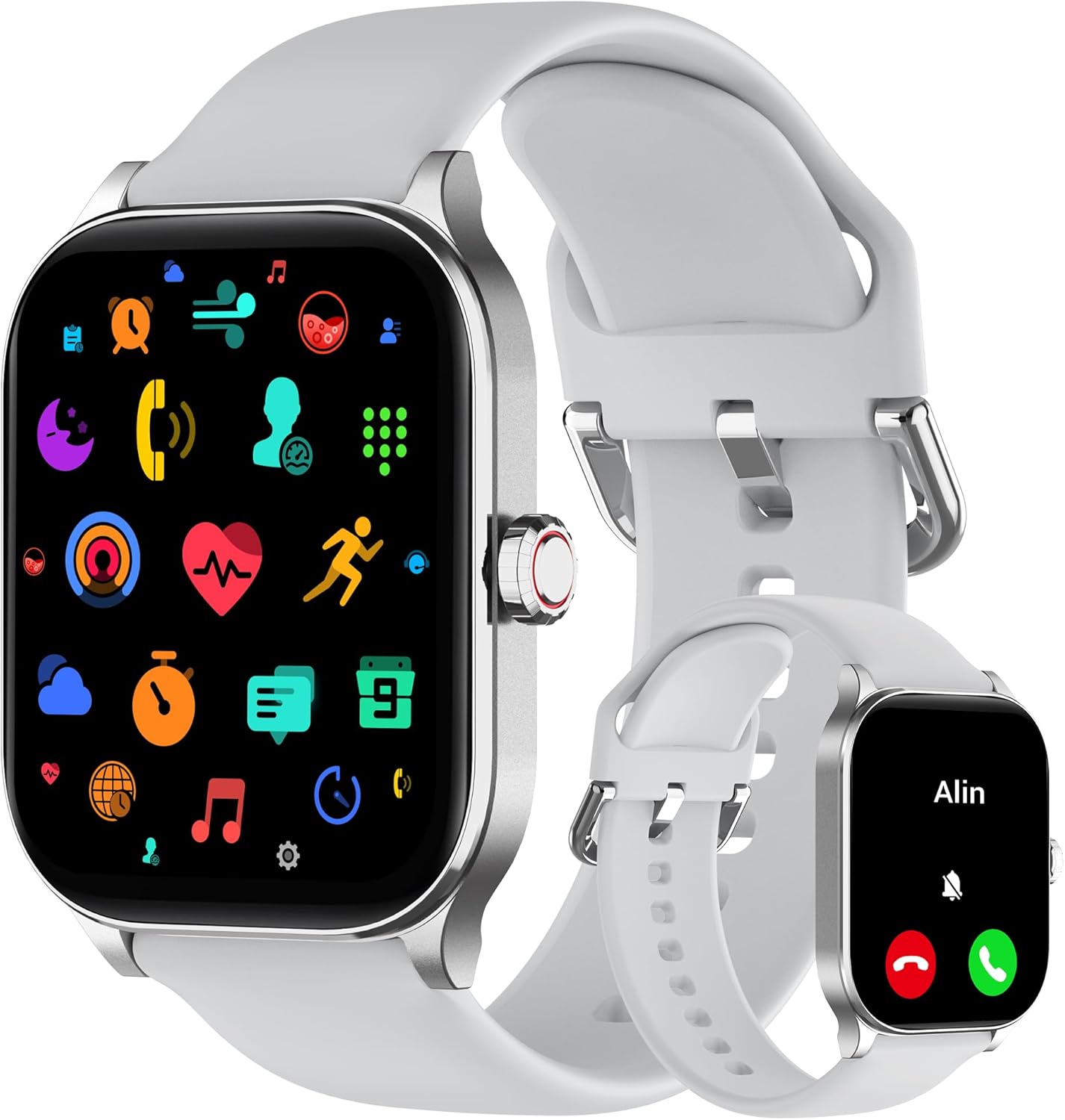 Smart Watch (Answer/Make Call), 2.01″ Smartwatch for Android Phones and iPhone with Heart Rate,Sleep Monitor,Pedometer, 100+Sports Fitness Watch, IP68 Waterproof Fitness Tracker for Men Women Smart Watch (Answer/Make Call), 2.01″ Smartwatch for Android Phones and iPhone with Heart Rate,Sleep Monitor,Pedometer, 100+Sports Fitness Watch, IP68 Waterproof Fitness Tracker for Men Women