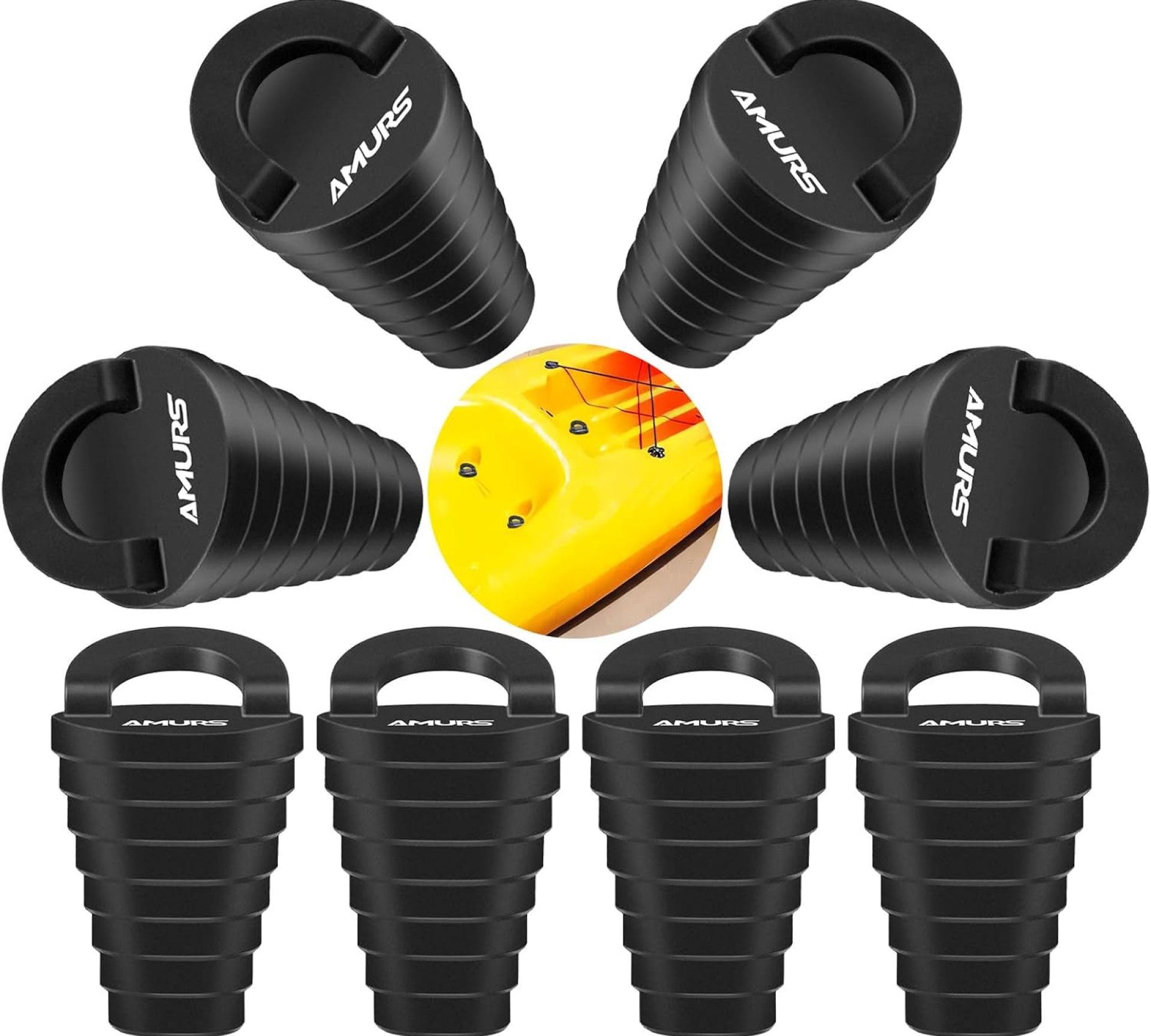 Small Kayak Scupper Plugs Kits Scupper Plugs Drain Holes Stopper with Silicone Handle Universal Kayak Plugs for sit on top Scupper Plugs for Kayak Canoe Boat (8Pcs) Small Kayak Scupper Plugs Kits Scupper Plugs Drain Holes Stopper with Silicone Handle Universal Kayak Plugs for sit on top Scupper Plugs for Kayak Canoe Boat (8Pcs)