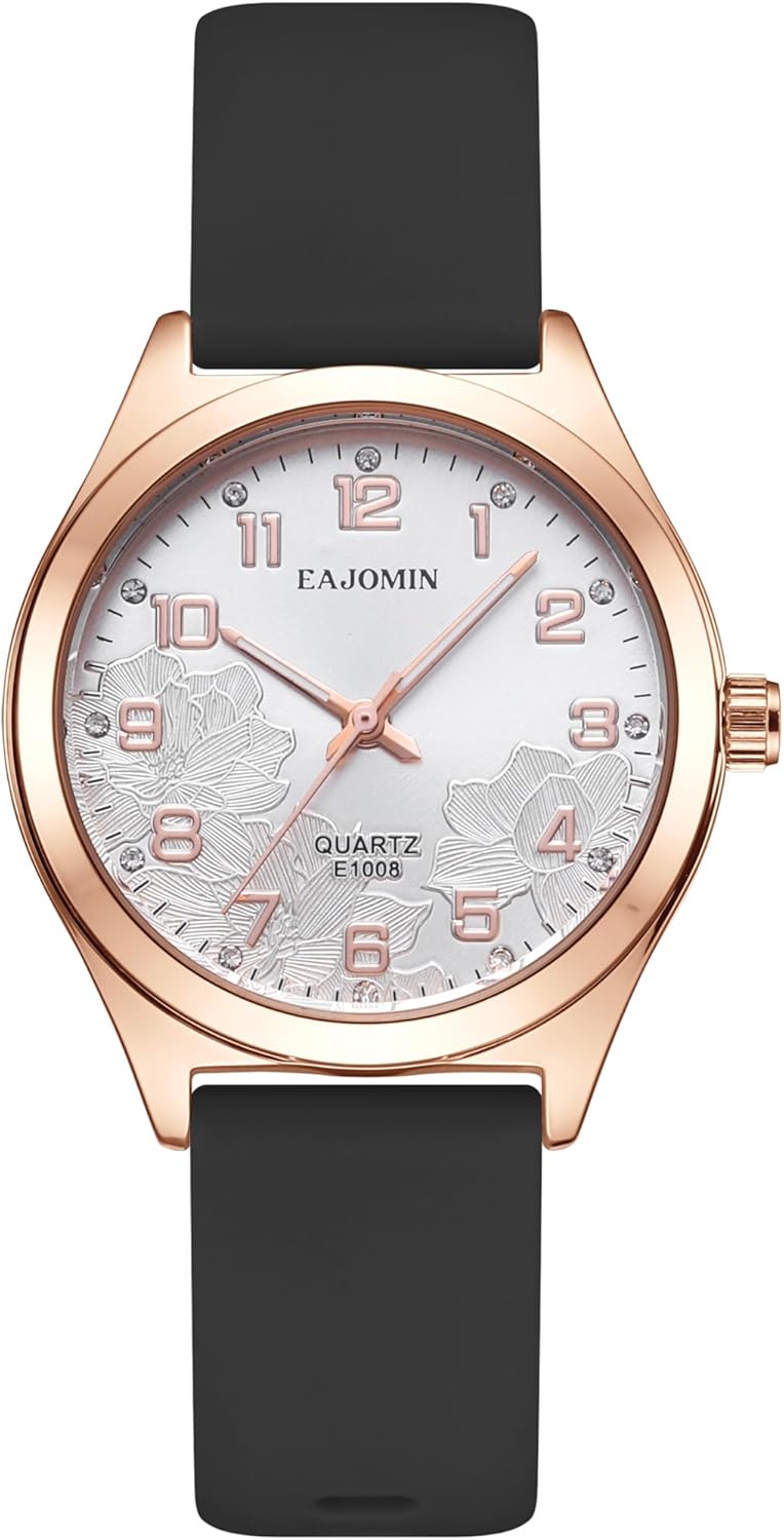 Women’s Waterproof Quartz Analog Watch, Easy Read Dial, Rubber Silicone Band Women’s Waterproof Quartz Analog Watch, Easy Read Dial, Rubber Silicone Band