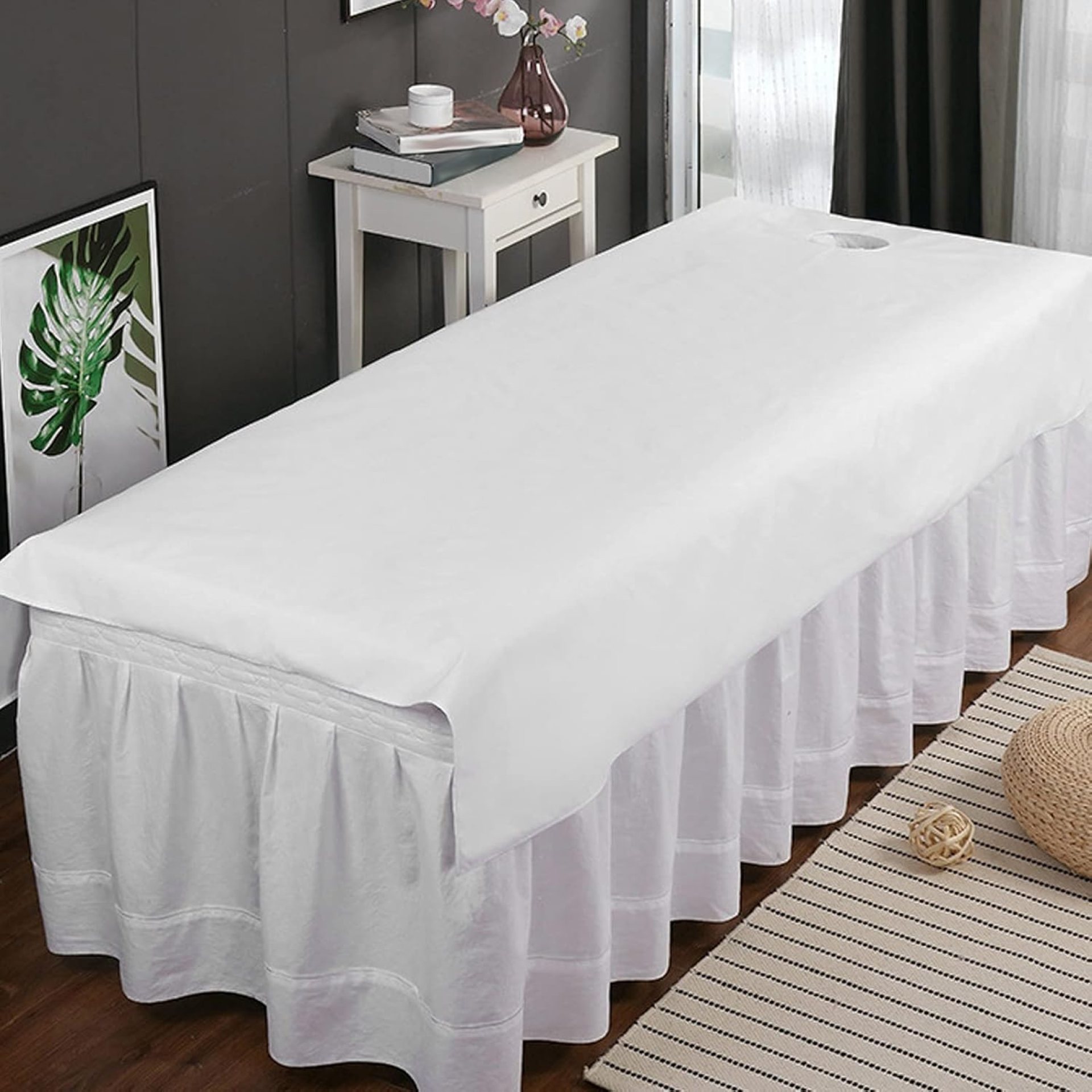 2 Pieces Massage Table Sheets, 200×75 cm/78.7×29.5 inch Beauty Salon Bed Sheets Breathable Oil Resistant Waterproof SPA Massage Table Cover Sheet(White) 2 Pieces Massage Table Sheets, 200×75 cm/78.7×29.5 inch Beauty Salon Bed Sheets Breathable Oil Resistant Waterproof SPA Massage Table Cover Sheet(White)