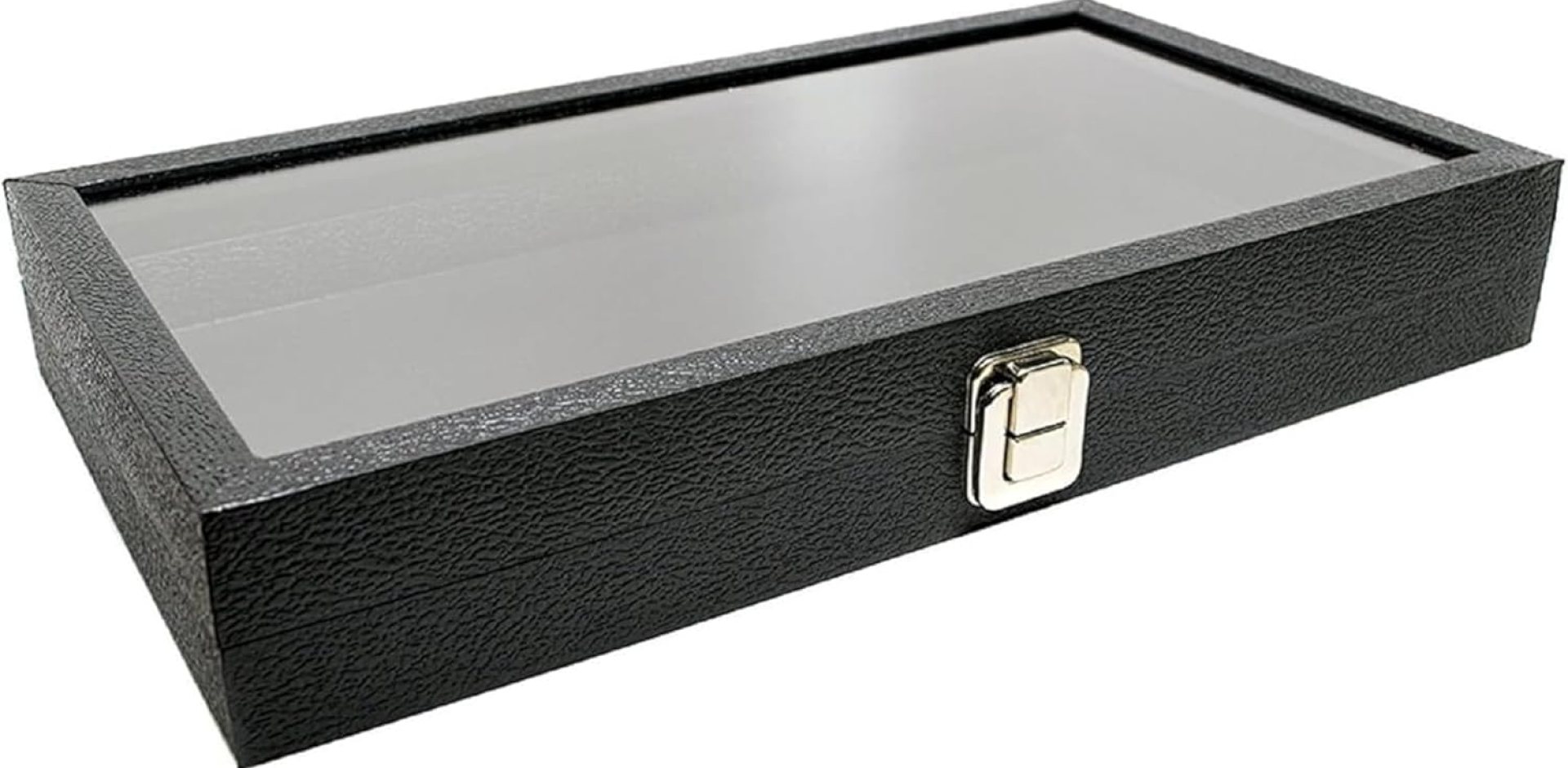 Novel Box Jewelry Display Case Black Leatherette 14.75×8.25×2.1 Large Glass Jewelry Box with Lid | Display Cases for Collectibles | Rock Collection Box with Metal Clasp | Gem Display Case Novel Box Jewelry Display Case Black Leatherette 14.75×8.25×2.1 Large Glass Jewelry Box with Lid | Display Cases for Collectibles | Rock Collection Box with Metal Clasp | Gem Display Case