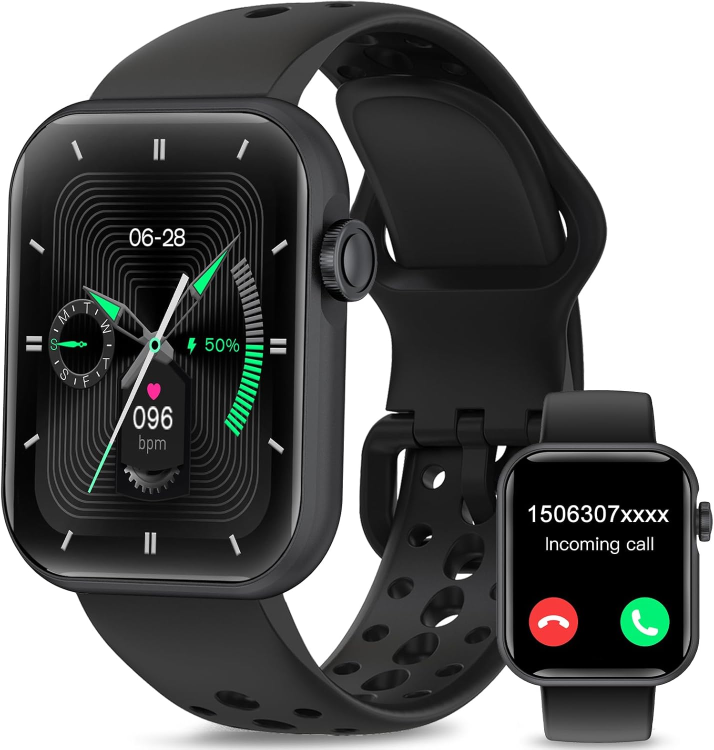 Smart Watches for Women Men (Answer/Make Call), 1.83″ Touch Screen Fitness Tracker with Blood Pressure/Heart Rate/Sleep Monitor 100+ Sports, IP67 Waterproof Smartwatch for Android iOS, Black Smart Watches for Women Men (Answer/Make Call), 1.83″ Touch Screen Fitness Tracker with Blood Pressure/Heart Rate/Sleep Monitor 100+ Sports, IP67 Waterproof Smartwatch for Android iOS, Black