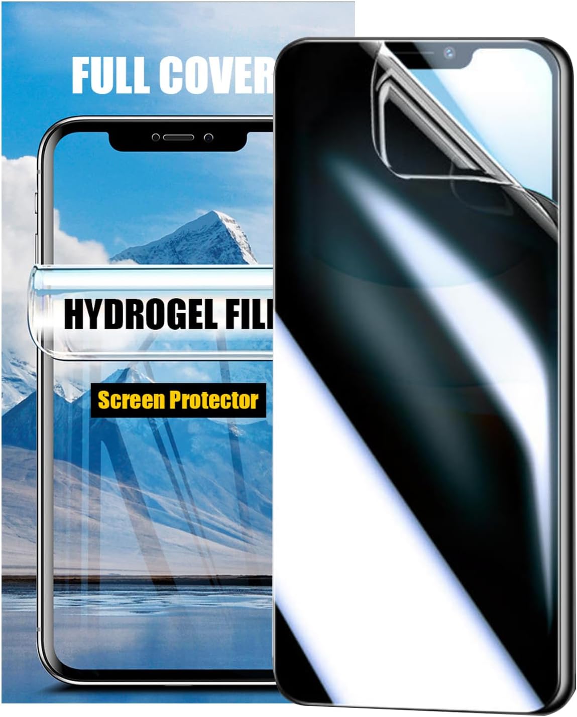 LOOKSEVEN 2 Pack Privacy Hydrogel Screen Protector for iPhone 11 Pro, High Sensitivity Soft TPU Protective Film LOOKSEVEN 2 Pack Privacy Hydrogel Screen Protector for iPhone 11 Pro, High Sensitivity Soft TPU Protective Film