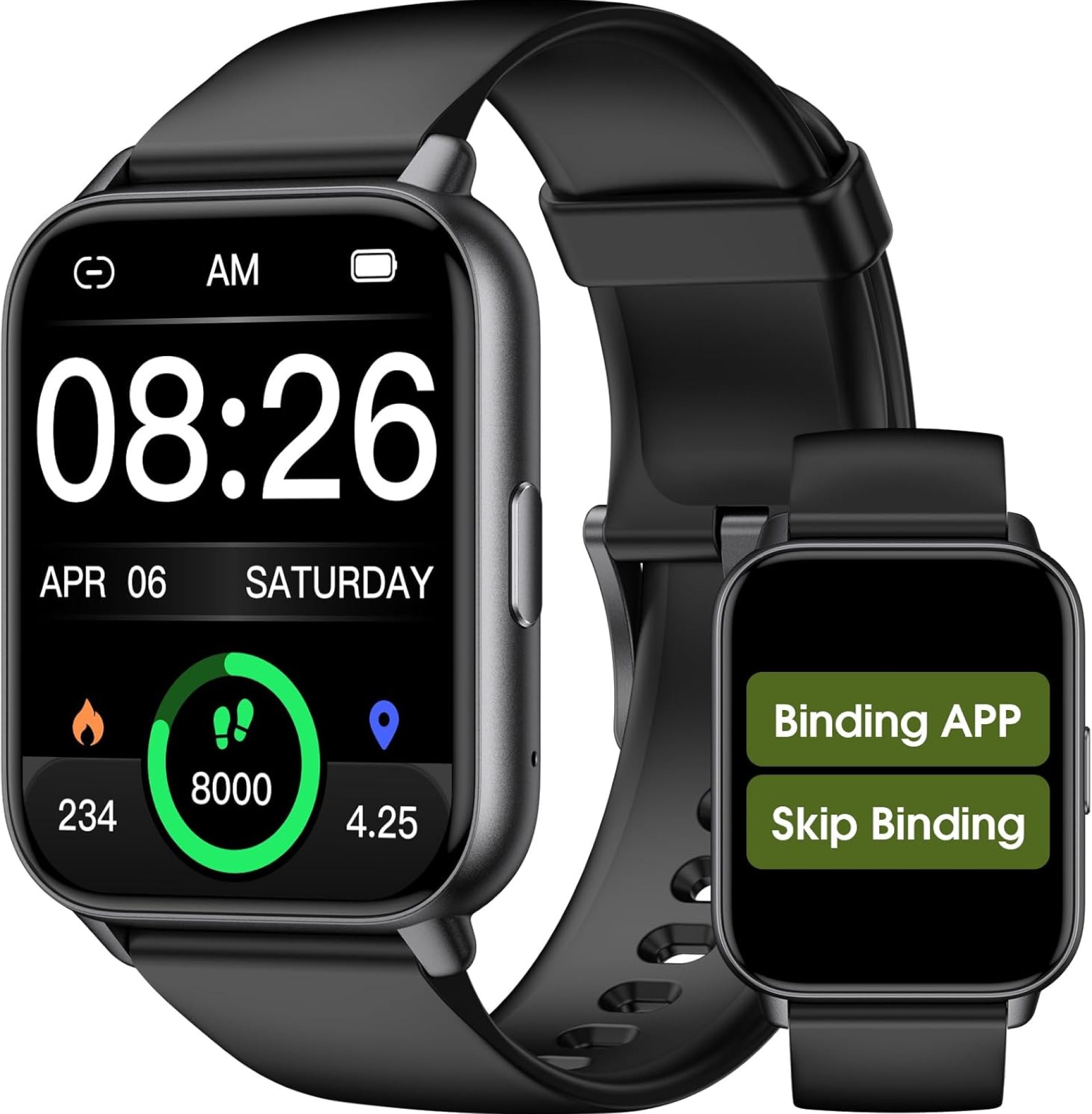 EURANS Smart Watch No App/Phone Required, 14 Days Battery Life Fitness Tracker Watch, Large AMOLED Screen, Waterproof Activity Tracker with Step Counter Pedometer, Calories Tracker for Men Women EURANS Smart Watch No App/Phone Required, 14 Days Battery Life Fitness Tracker Watch, Large AMOLED Screen, Waterproof Activity Tracker with Step Counter Pedometer, Calories Tracker for Men Women
