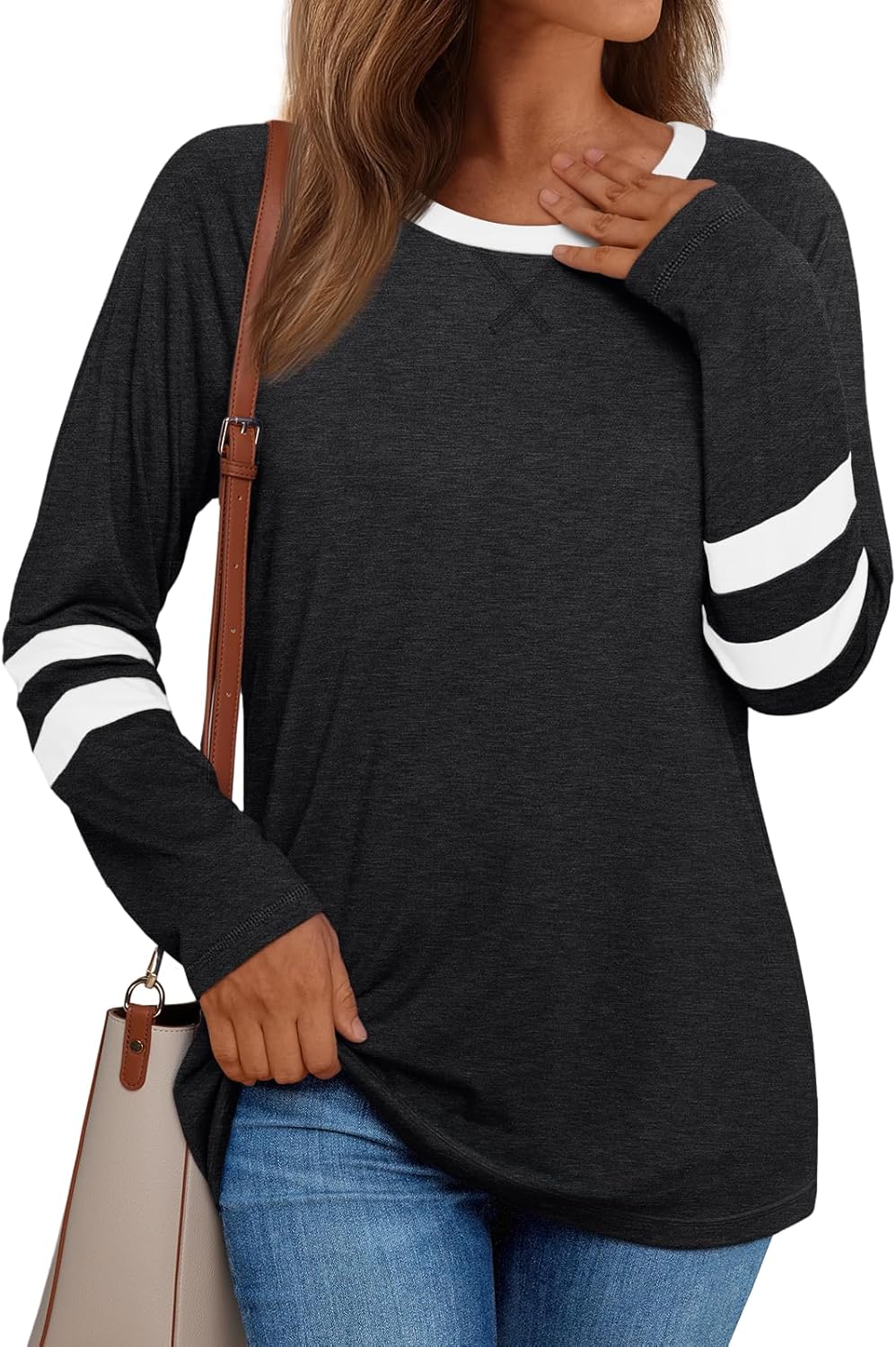 AUTOMET Womens Long Sleeve Shirts Color Block Casual Crewneck Tops Tshirt Basic Tee Fall Fashion Clothes Trendy Outfits AUTOMET Womens Long Sleeve Shirts Color Block Casual Crewneck Tops Tshirt Basic Tee Fall Fashion Clothes Trendy Outfits