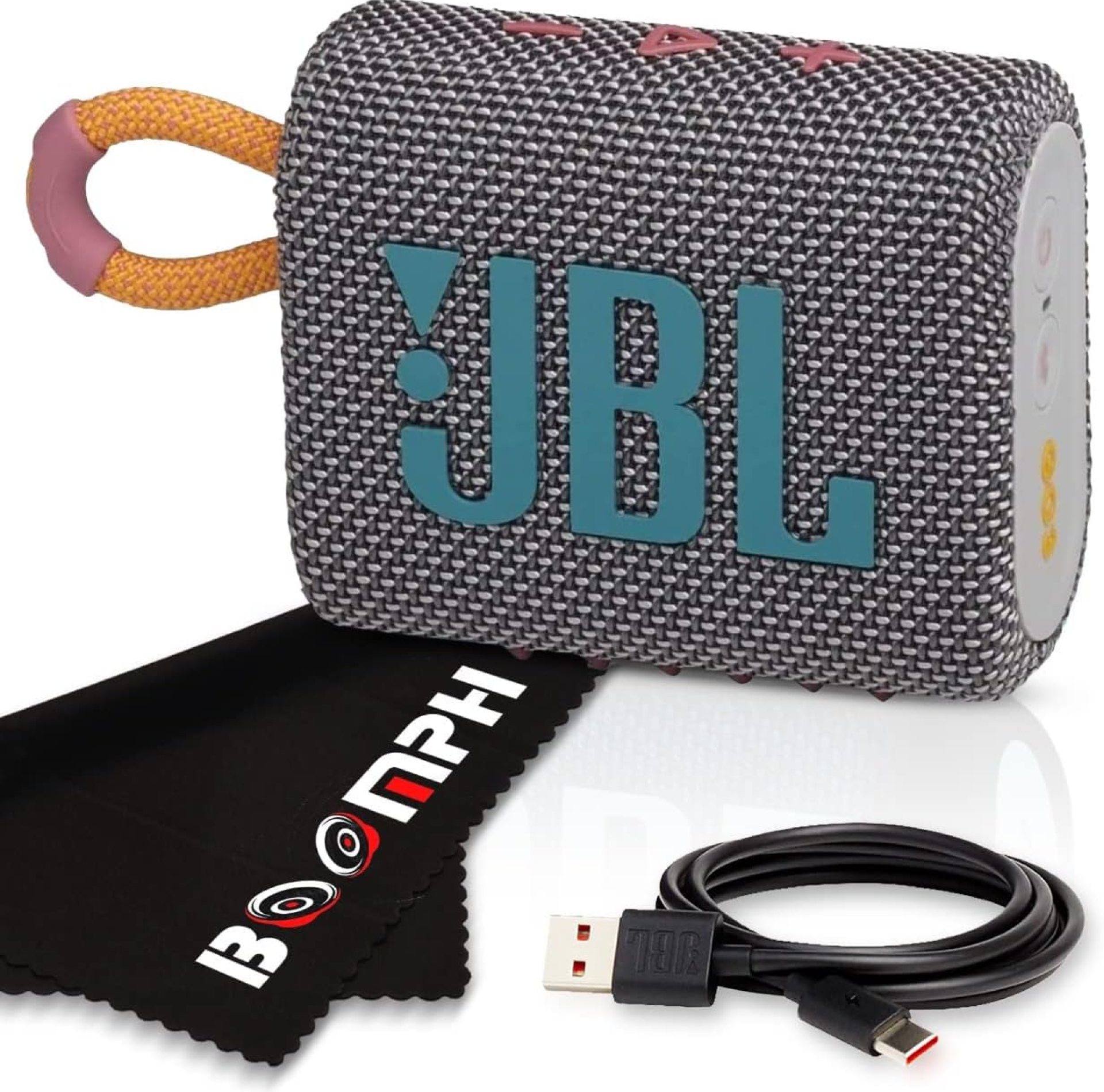 JBL Go 3 Portable Bluetooth Wireless Speaker, IP67 Waterproof and Dustproof Built-in Battery – Gray – Boomph’s Comprehensive Ultimate Performance Cloth Solution for Your On-the-Go Sound Experience JBL Go 3 Portable Bluetooth Wireless Speaker, IP67 Waterproof and Dustproof Built-in Battery – Gray – Boomph’s Comprehensive Ultimate Performance Cloth Solution for Your On-the-Go Sound Experience