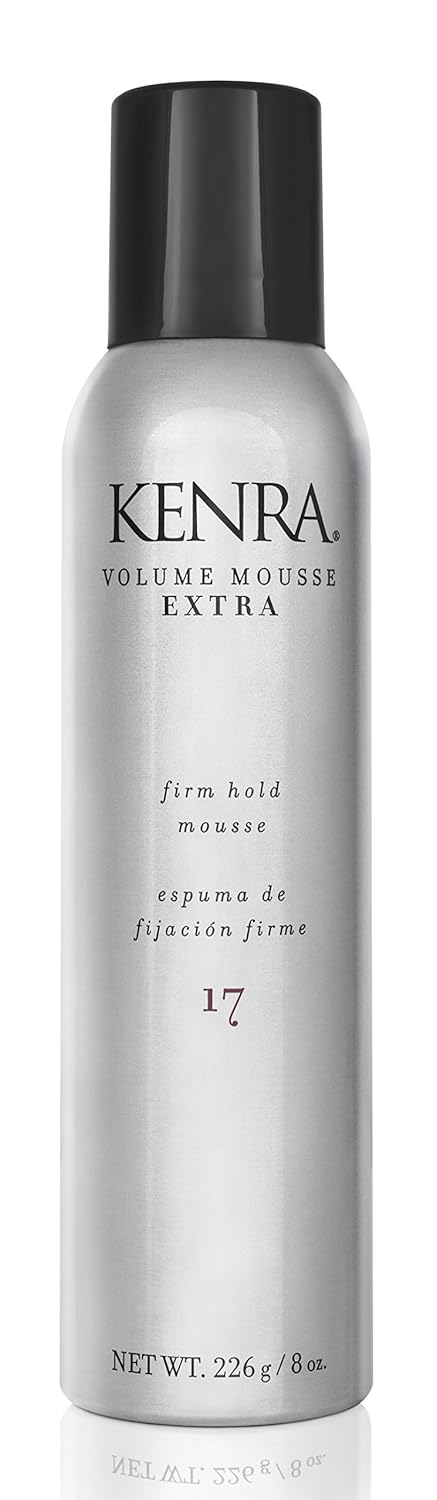 Kenra Volume Mousse Extra 17 | Firm Hold Mousse | Alcohol Free | Non-drying, Non-flaking Lightweight Formula | Tames Frizz & Conditions |Thermal Protection up to 450F| All Hair Types Kenra Volume Mousse Extra 17 | Firm Hold Mousse | Alcohol Free | Non-drying, Non-flaking Lightweight Formula | Tames Frizz & Conditions |Thermal Protection up to 450F| All Hair Types