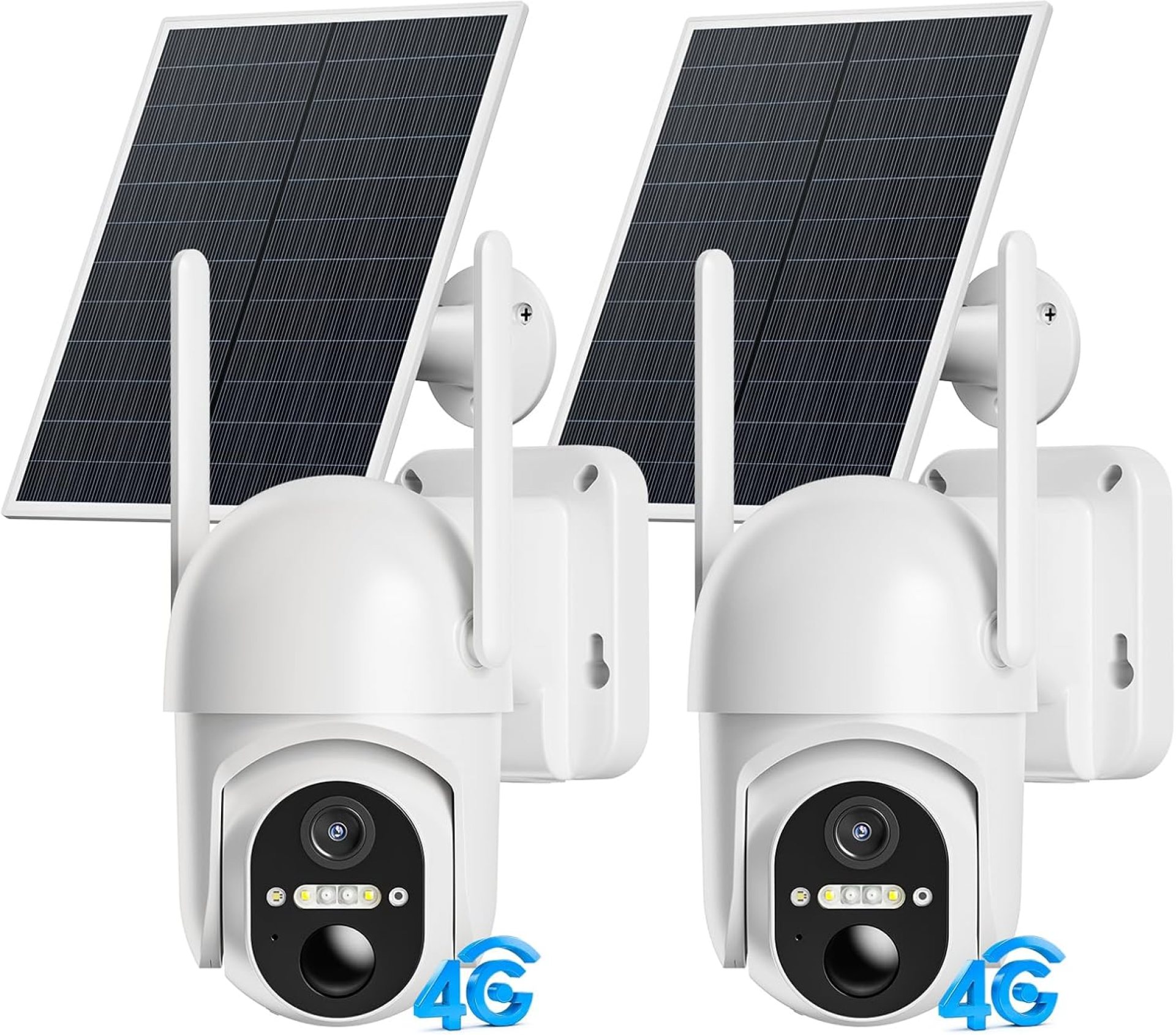 4G LTE Cellular Security Cameras Outdoor, 2 Pack No WiFi Security Camera Solar Powered with 360° View, 2K Color Night Vision, Includes SIM Card(Support Verizon/AT&T/T-Mobile) 4G LTE Cellular Security Cameras Outdoor, 2 Pack No WiFi Security Camera Solar Powered with 360° View, 2K Color Night Vision, Includes SIM Card(Support Verizon/AT&T/T-Mobile)