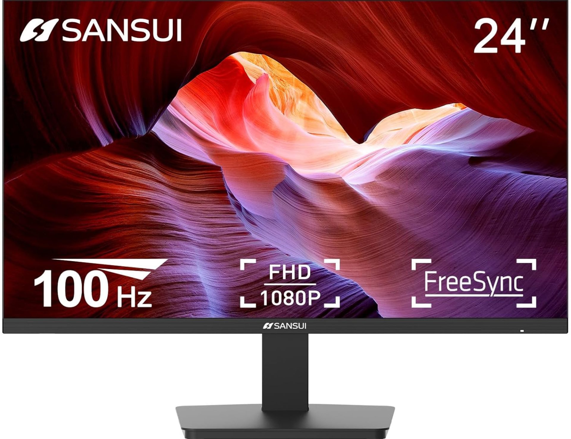 SANSUI Monitor 24 Inch 100Hz PC Monitor, HDMI VGA Ports VESA Mount, FHD Computer Monitor Ultra-Slim Ergonomic Tilt Eye Care for Home Office (ES-24F2, HDMI Cable Included) SANSUI Monitor 24 Inch 100Hz PC Monitor, HDMI VGA Ports VESA Mount, FHD Computer Monitor Ultra-Slim Ergonomic Tilt Eye Care for Home Office (ES-24F2, HDMI Cable Included)