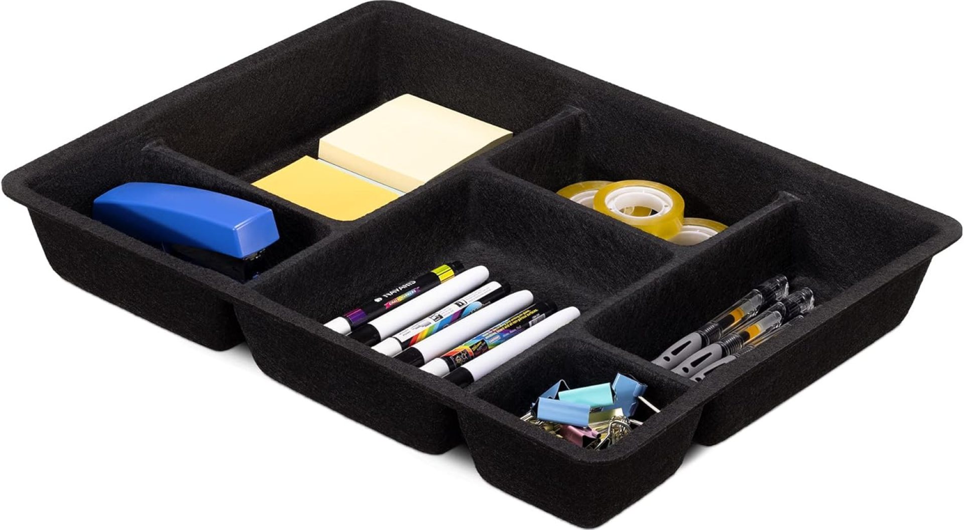 Navaris Felt Drawer Organizer Tray – Tidy Desk Drawers, Office Supplies, Jewelry, Cosmetics, Small Personal Items and Accessories – Black Navaris Felt Drawer Organizer Tray – Tidy Desk Drawers, Office Supplies, Jewelry, Cosmetics, Small Personal Items and Accessories – Black
