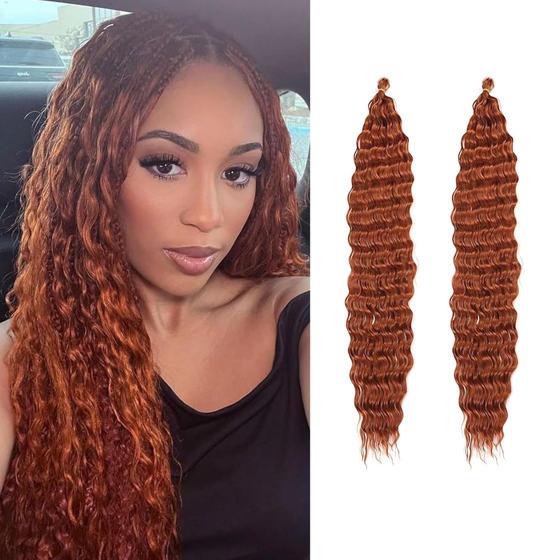 Curly Braiding Hair 18 Inch Ocean Wave Crochet Hair for Black Women Long Deep Wave Wet and Wavy Braiding Hair For Boho Braids (#350, (Pack of 2)) Curly Braiding Hair 18 Inch Ocean Wave Crochet Hair for Black Women Long Deep Wave Wet and Wavy Braiding Hair For Boho Braids (#350, (Pack of 2))