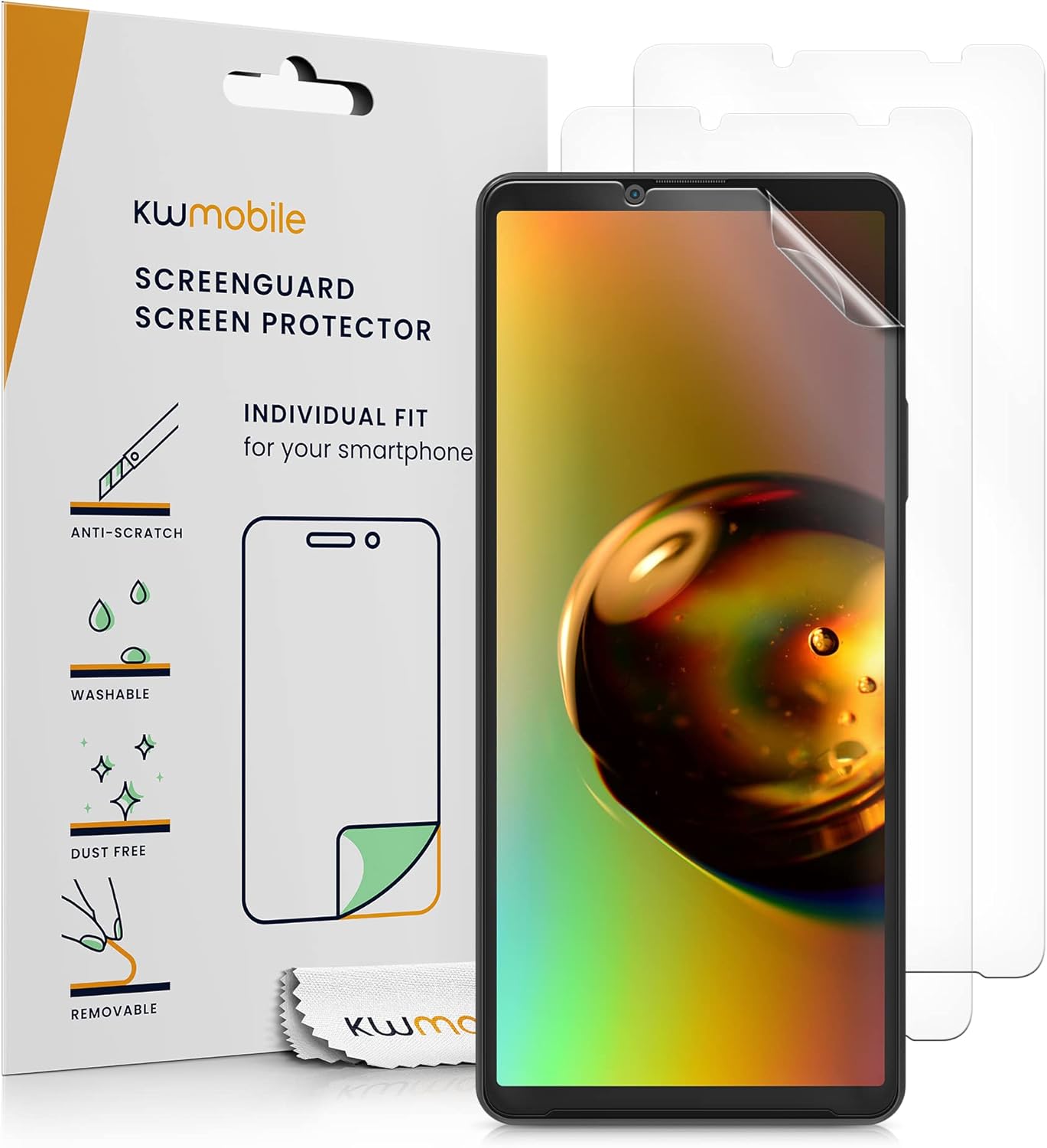 kwmobile Screen Protectors Compatible with Sony Xperia 10 V Screen Protector – 3X Ultra-Clear Transparent Phone Films kwmobile Screen Protectors Compatible with Sony Xperia 10 V Screen Protector – 3X Ultra-Clear Transparent Phone Films