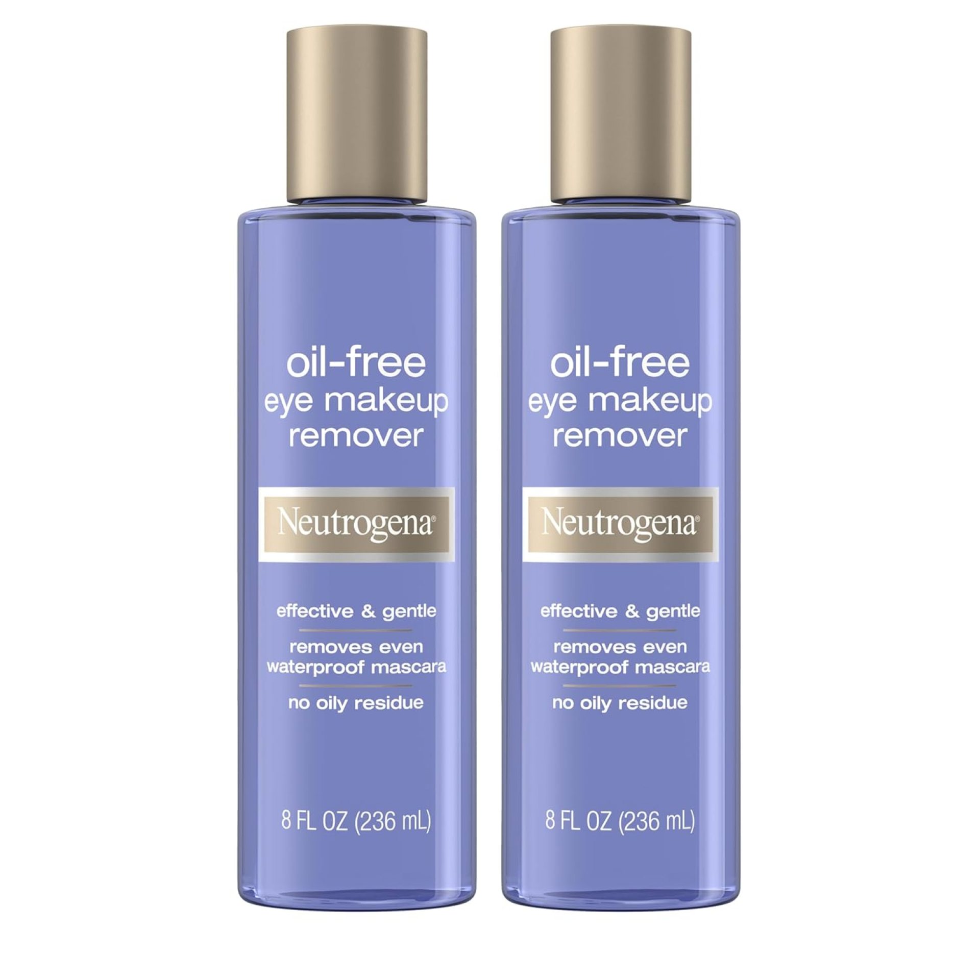 Neutrogena Oil-Free Eye Makeup Remover & Cleanser, Gentle & Non-Greasy Makeup Remover for Waterproof Mascara, 8 fl. Oz, 2 Pack Neutrogena Oil-Free Eye Makeup Remover & Cleanser, Gentle & Non-Greasy Makeup Remover for Waterproof Mascara, 8 fl. Oz, 2 Pack