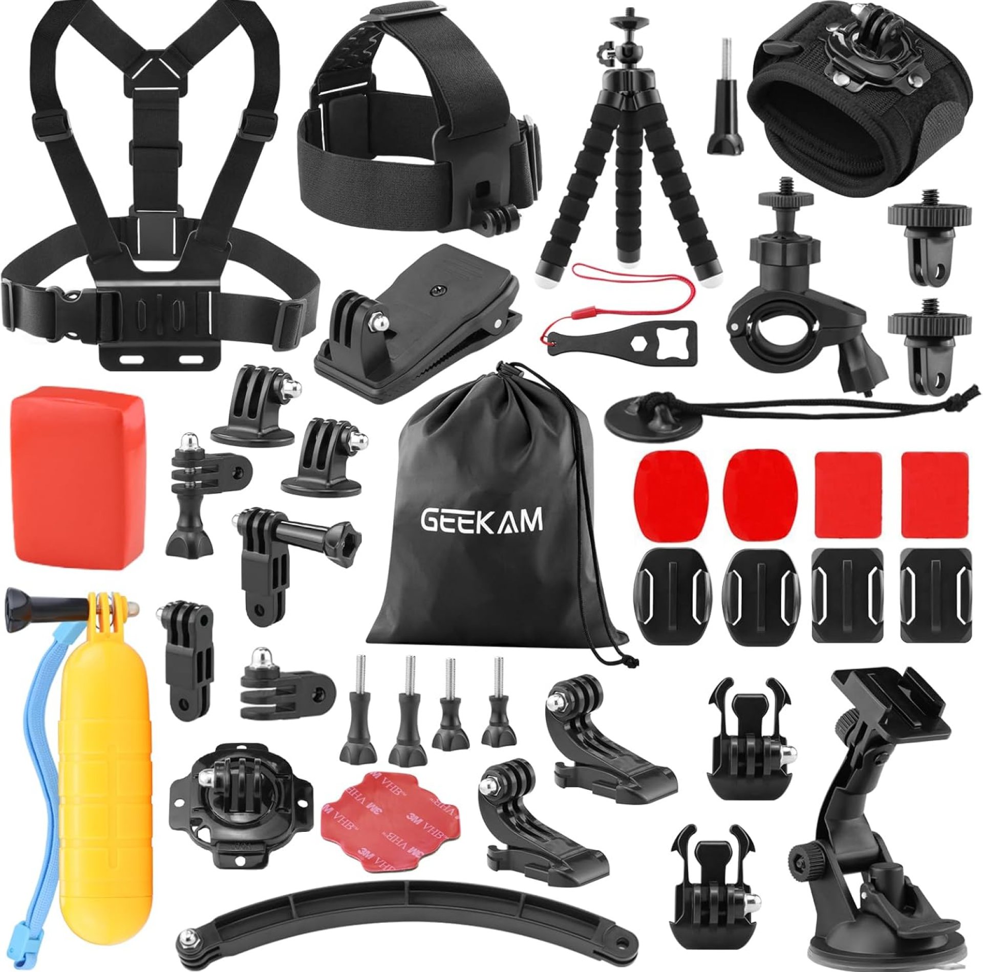 Action Camera Accessories Kit – Compatible for GoPro, DJI, Insta360, AKASO, Campark, Crosstour, APEMAN, COOAU, Apexcam, SJCAM, SJ4000 and Waterproof Underwater Sports Camera Action Camera Accessories Kit – Compatible for GoPro, DJI, Insta360, AKASO, Campark, Crosstour, APEMAN, COOAU, Apexcam, SJCAM, SJ4000 and Waterproof Underwater Sports Camera