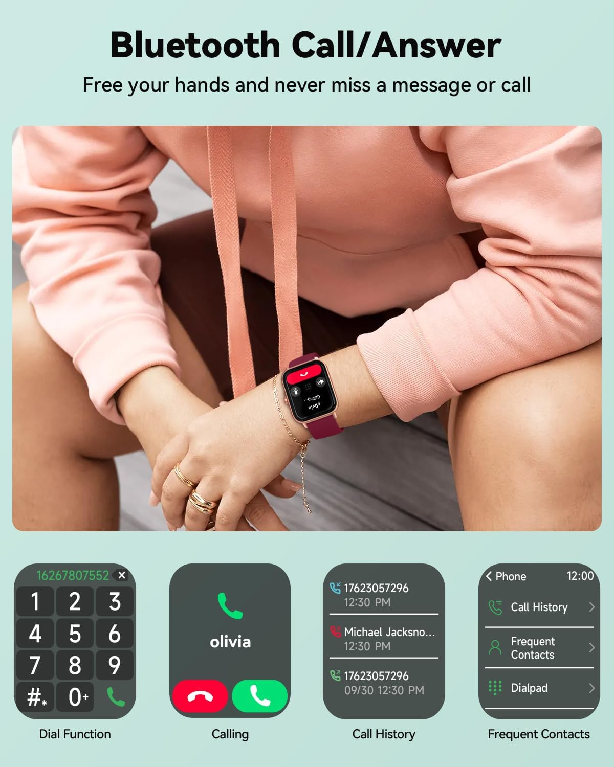 Smartwatch for Men Women, Alexa Built-in, 1.8″ Fitness Tracker, IP68 Waterproof Smartwatch for Android & iPhone with Bluetooth Call (Answer/Make), Heart Rate/SpO2/Sleep Monitor/Pedometer, Red Smartwatch for Men Women, Alexa Built-in, 1.8″ Fitness Tracker, IP68 Waterproof Smartwatch for Android & iPhone with Bluetooth Call (Answer/Make), Heart Rate/SpO2/Sleep Monitor/Pedometer, Red