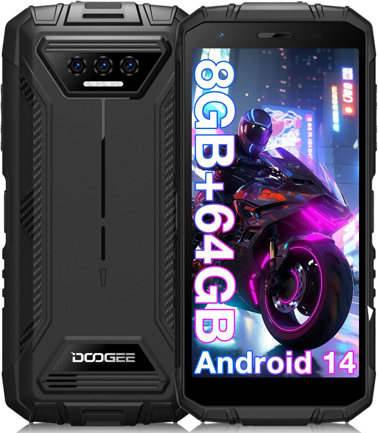 DOOGEE S41T Rugged Smartphone,Android 14 6300mAh Battery,8GB+64GB,4G Dual Sim Rugged Smartphone,13MP Camera,IP68 Waterproof Cell Phone,Face Unlock,NFC/T-Mobile DOOGEE S41T Rugged Smartphone,Android 14 6300mAh Battery,8GB+64GB,4G Dual Sim Rugged Smartphone,13MP Camera,IP68 Waterproof Cell Phone,Face Unlock,NFC/T-Mobile