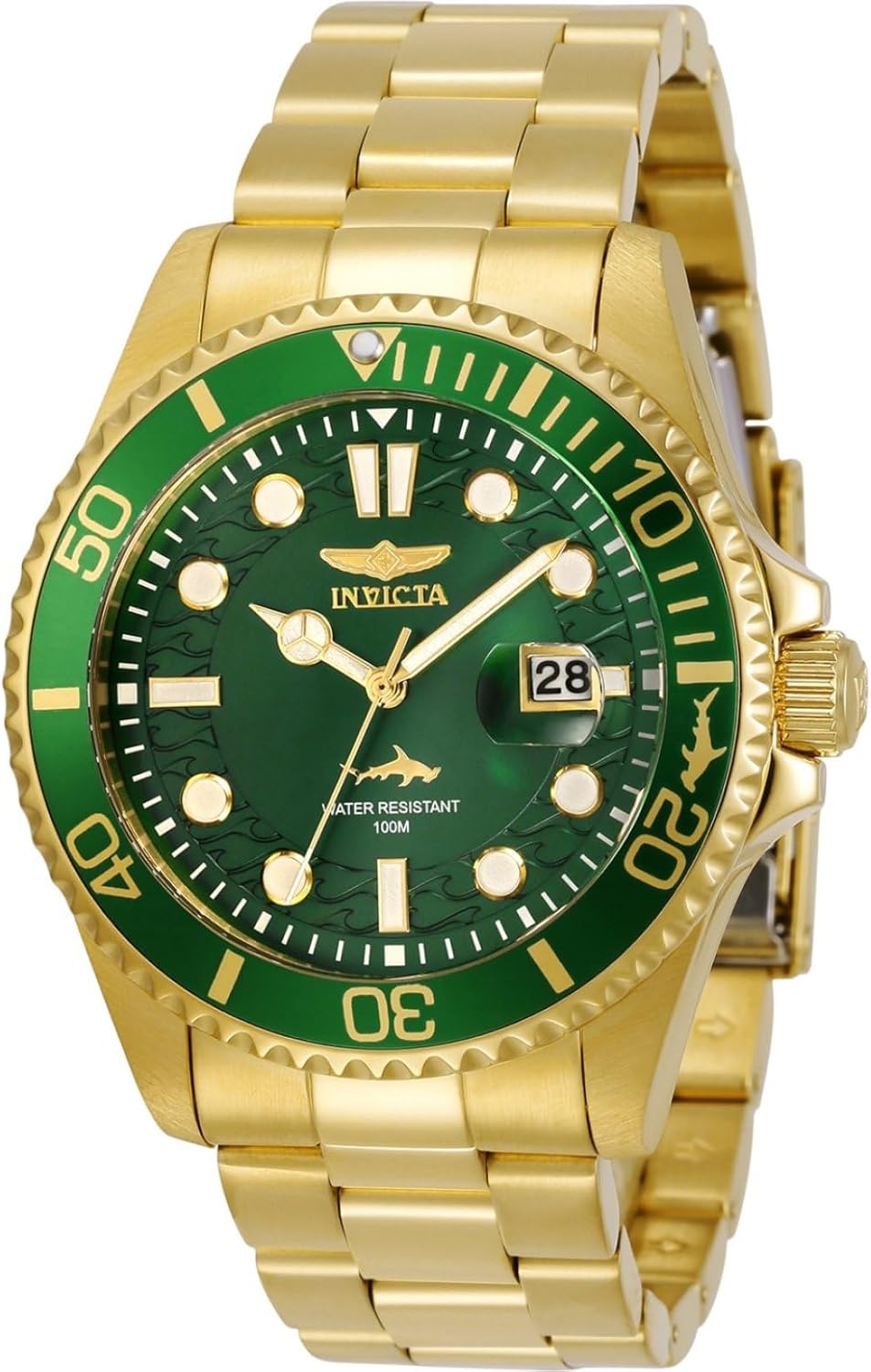 Invicta Mens Pro Diver Quartz Watch, Gold, 30027 Invicta Mens Pro Diver Quartz Watch, Gold, 30027