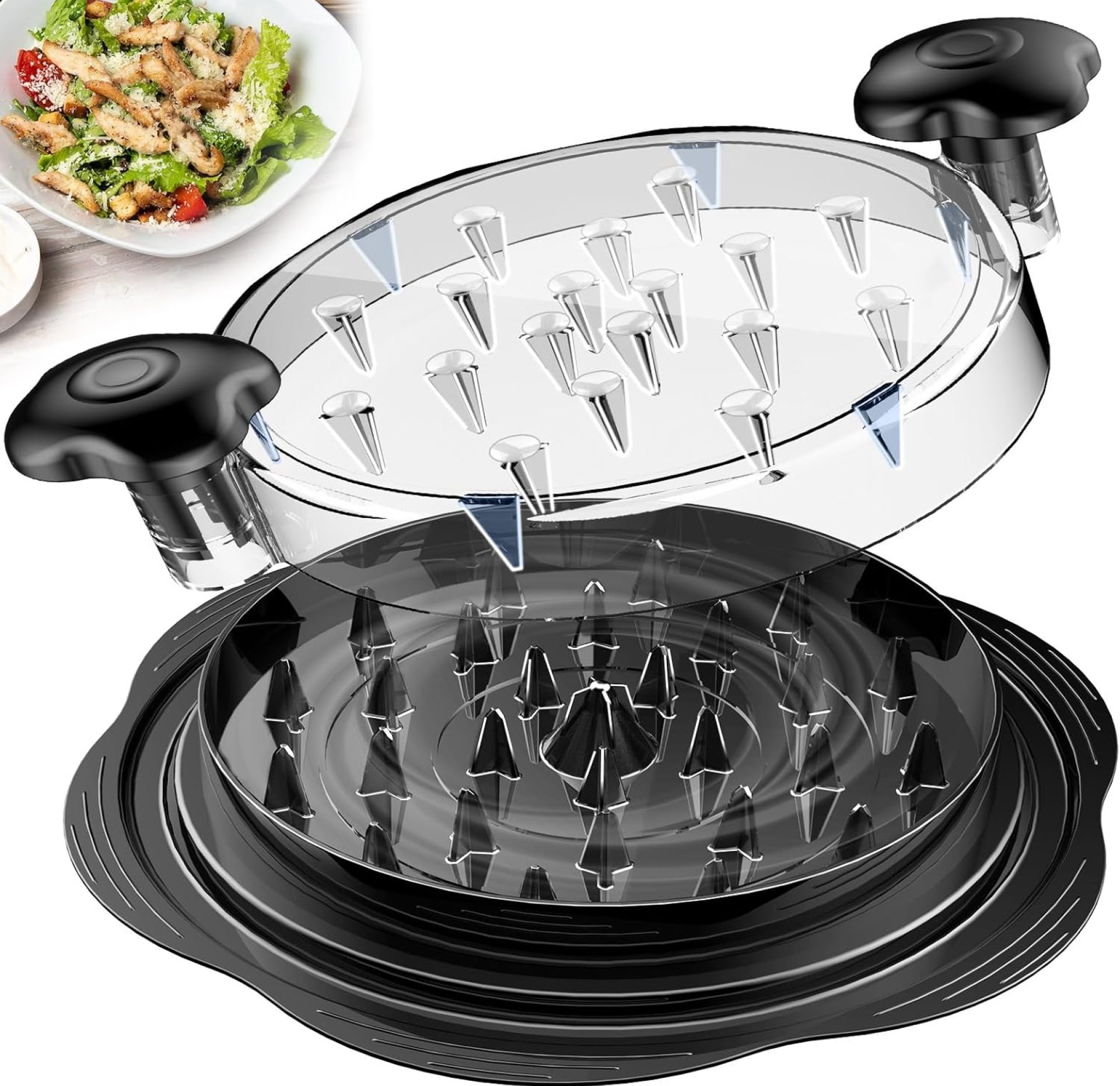 Chicken Shredder Large Chicken Breast Shredder Tool Twist with Brush&Fork, Visible Meat Shredder Machine, Strong Anti-Slip Strip, Ergonomic Handle, BPA Free, Suitable for Pork Beef Chicken Chicken Shredder Large Chicken Breast Shredder Tool Twist with Brush&Fork, Visible Meat Shredder Machine, Strong Anti-Slip Strip, Ergonomic Handle, BPA Free, Suitable for Pork Beef Chicken