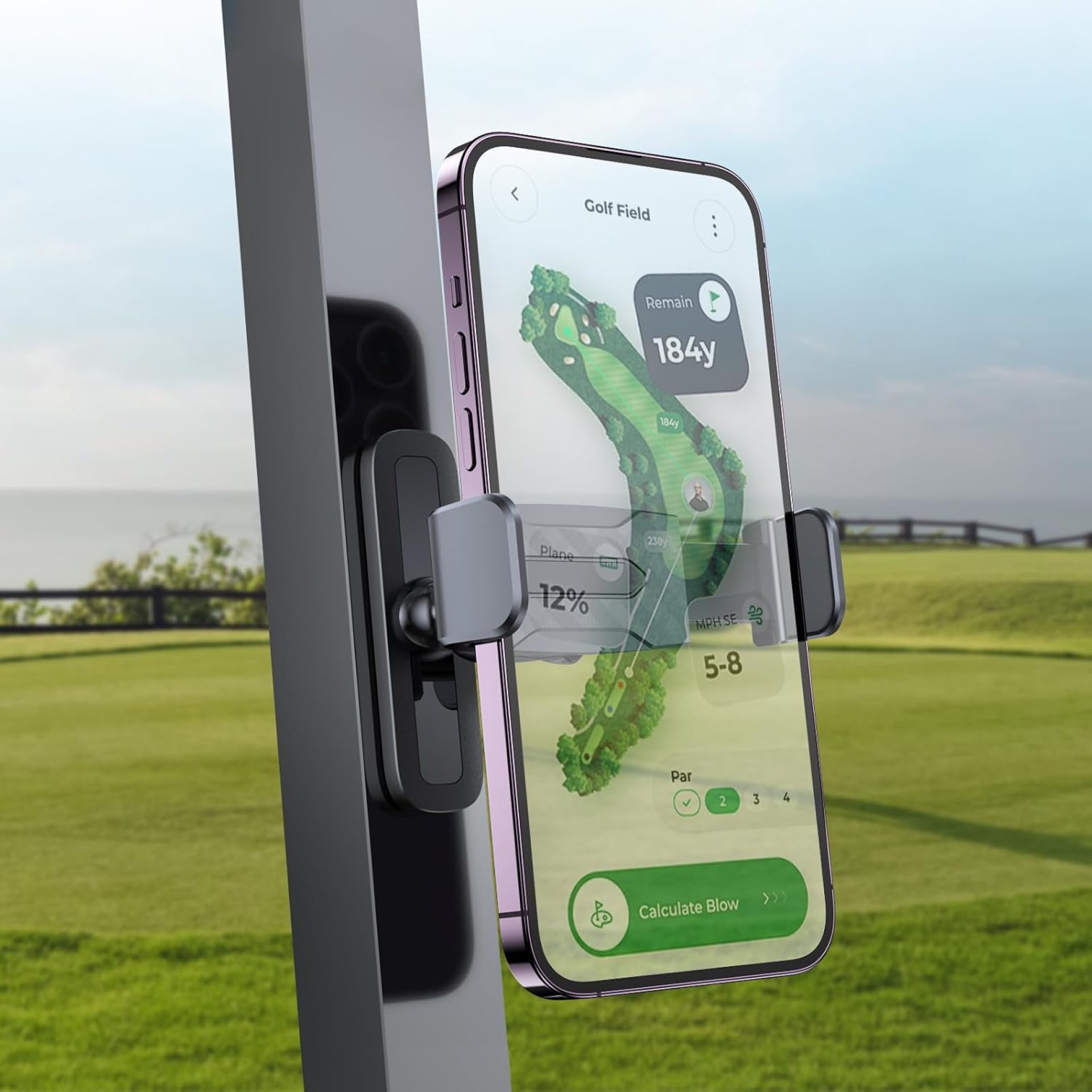 Golf Cart Phone Holder, Strong Magnetic Phone Mount for Golf Cart EZGO/Club Car/Yamaha/Metal Surface, Portable Golf Cart Accessories Fits All 4.7-6.5″ Phones Golf Cart Phone Holder, Strong Magnetic Phone Mount for Golf Cart EZGO/Club Car/Yamaha/Metal Surface, Portable Golf Cart Accessories Fits All 4.7-6.5″ Phones