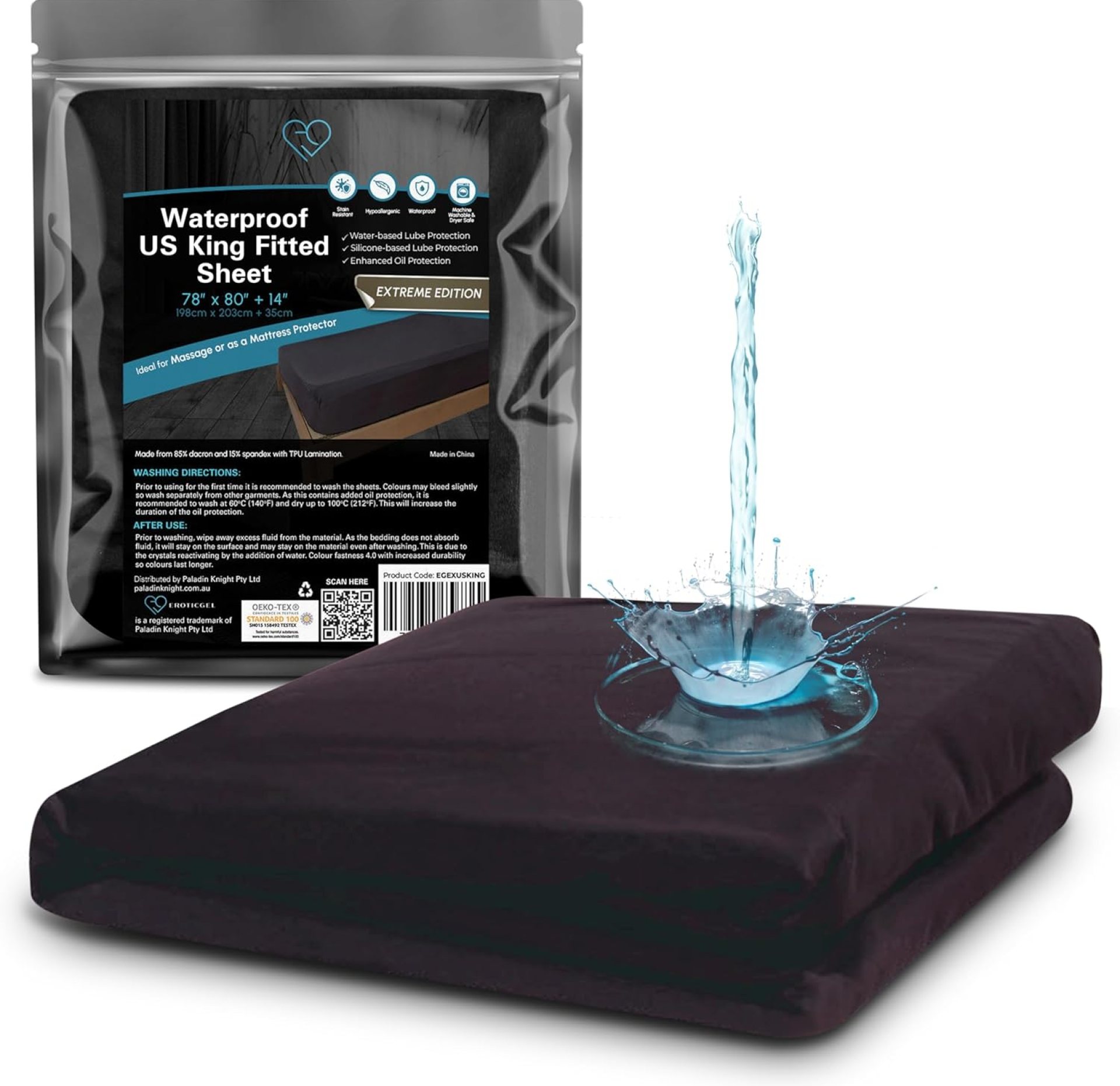 Black Massage Fitted Sheet King Extreme, 78″ x 80″ + 14″ (198cm x 203cm +35cm) – Waterproof Mattress Protector, Mattress Cover For Bed – Oil, Water-Based, Silicone Safe, Waterproof Massage Sheet Black Massage Fitted Sheet King Extreme, 78″ x 80″ + 14″ (198cm x 203cm +35cm) – Waterproof Mattress Protector, Mattress Cover For Bed – Oil, Water-Based, Silicone Safe, Waterproof Massage Sheet