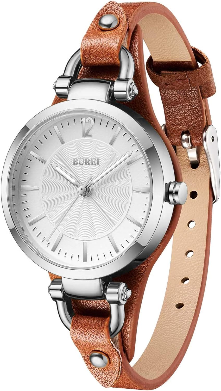BUREI Women Watches Simple Leather Strap Watch Luxury Quartz Watches Small Thin Ladies Watch Bracelet Band Wristwatch Relogio Feminino (Brown and Black) BUREI Women Watches Simple Leather Strap Watch Luxury Quartz Watches Small Thin Ladies Watch Bracelet Band Wristwatch Relogio Feminino (Brown and Black)