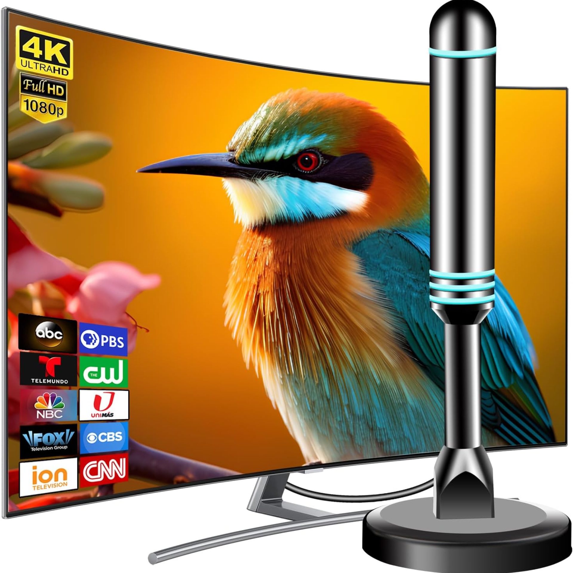 Digital Antenna for Smart TV Indoor, TV Antenna for Local Channels, Strong Magnetic Base TV Antenna Indoor for Easy Installation, Long Range Reception for 4k 1080p, Support All Smart/Old TVs (DT011-2) Digital Antenna for Smart TV Indoor, TV Antenna for Local Channels, Strong Magnetic Base TV Antenna Indoor for Easy Installation, Long Range Reception for 4k 1080p, Support All Smart/Old TVs (DT011-2)