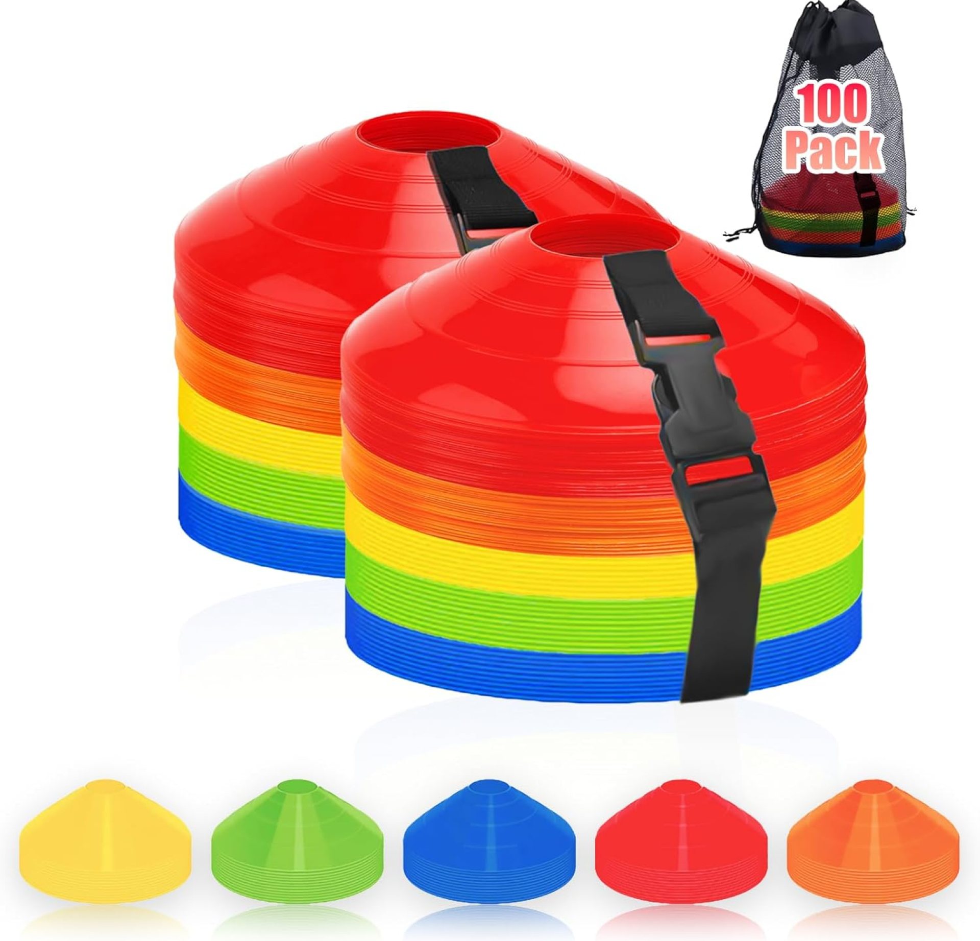 Ashsajkd(Set of 25/50/100 – Agility Soccer Cones with Carry Bag and for , Football Cones for TrainingFootball, Basketball, Coaching, Agility Cones for Indoor and Outdoor Games Ashsajkd(Set of 25/50/100 – Agility Soccer Cones with Carry Bag and for , Football Cones for TrainingFootball, Basketball, Coaching, Agility Cones for Indoor and Outdoor Games