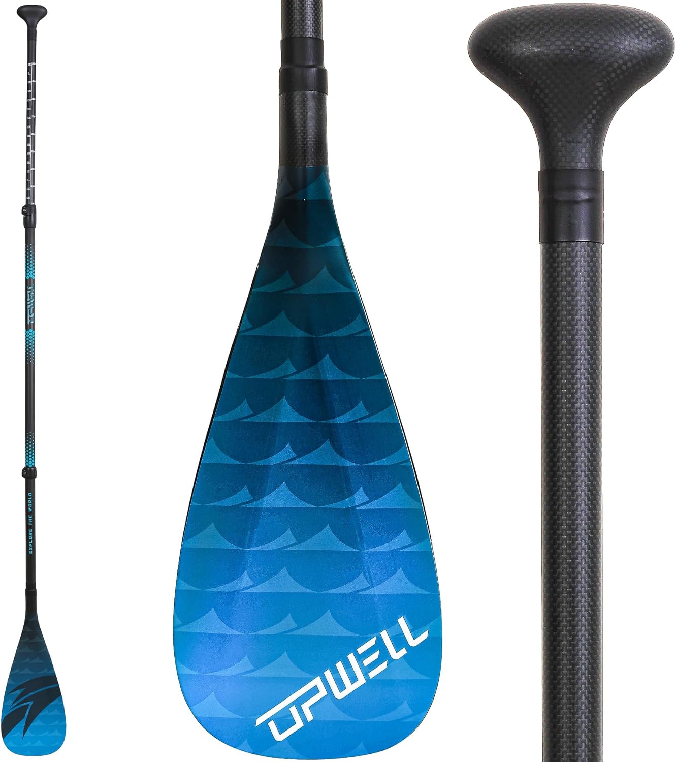 UPWELL Paddle Board Paddle Accessories – Carbon Paddle Board Paddles Adjustable Sup Paddle Kayak Inflatable Stand Up Paddle Board Paddle Carbon UPWELL Paddle Board Paddle Accessories – Carbon Paddle Board Paddles Adjustable Sup Paddle Kayak Inflatable Stand Up Paddle Board Paddle Carbon
