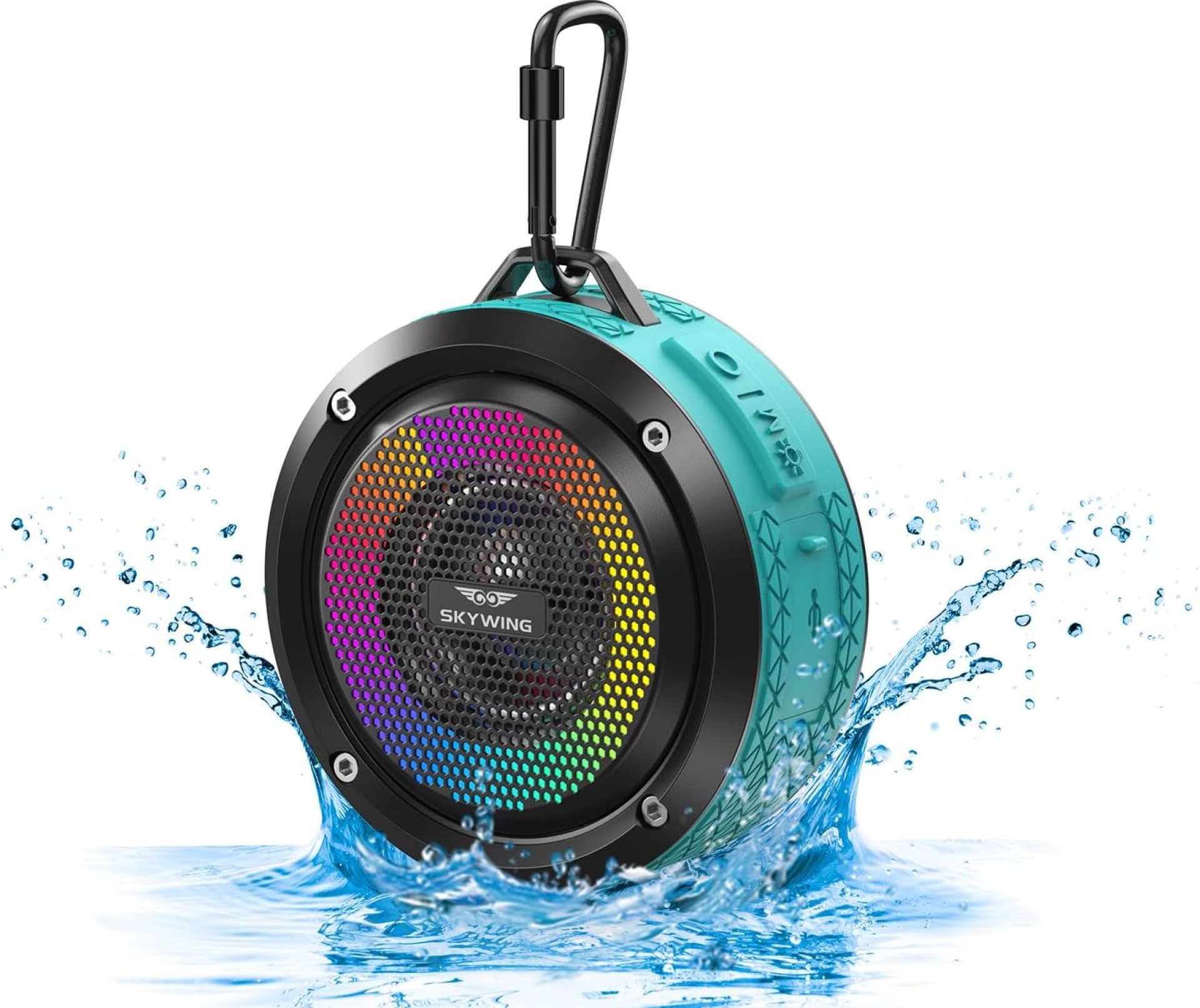 Soundace S6 IPX7 Waterproof Shower Speaker 5W Bass+ Bluetooth with Suction Cup Hook Lanyard RGB Light, Premium Mini Portable Outdoor Wireless Speaker for Bike Pool Beach Soundace S6 IPX7 Waterproof Shower Speaker 5W Bass+ Bluetooth with Suction Cup Hook Lanyard RGB Light, Premium Mini Portable Outdoor Wireless Speaker for Bike Pool Beach