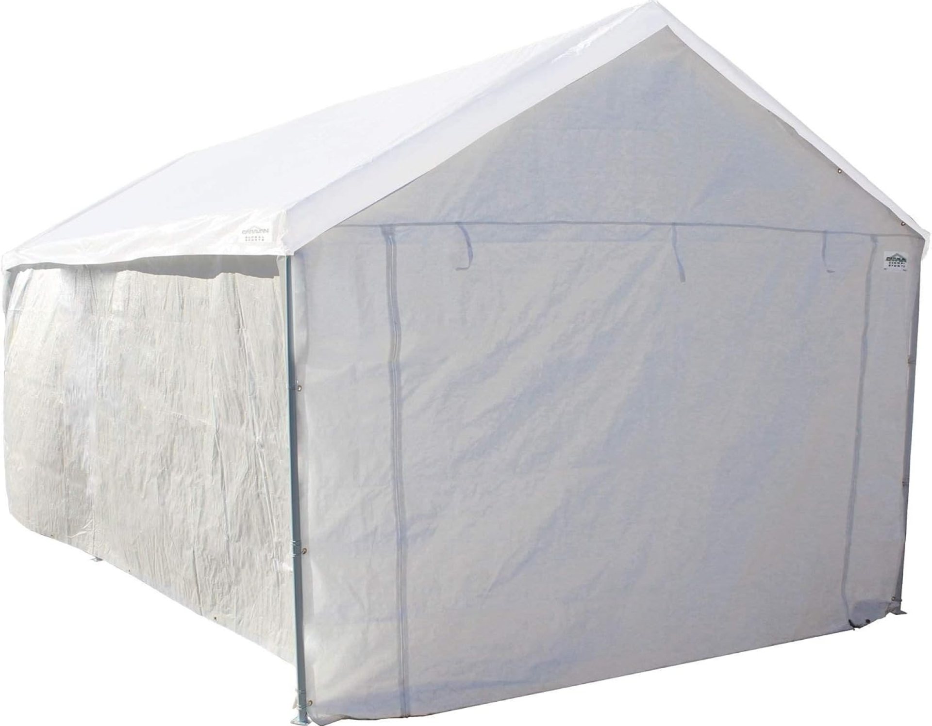 Canopy Tent Sidewalls for Domain Carport with Straps, Ideal for Garage Storage, Inflatable Garage Covering, White (Sidewalls Only) Canopy Tent Sidewalls for Domain Carport with Straps, Ideal for Garage Storage, Inflatable Garage Covering, White (Sidewalls Only)