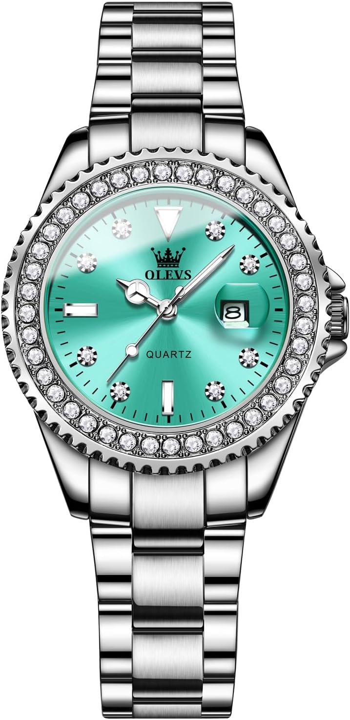 OLEVS Womens Watches Diamond Luxury Dress Gold Wrist Watch Stainless Steel Waterproof Luminous Date OLEVS Womens Watches Diamond Luxury Dress Gold Wrist Watch Stainless Steel Waterproof Luminous Date