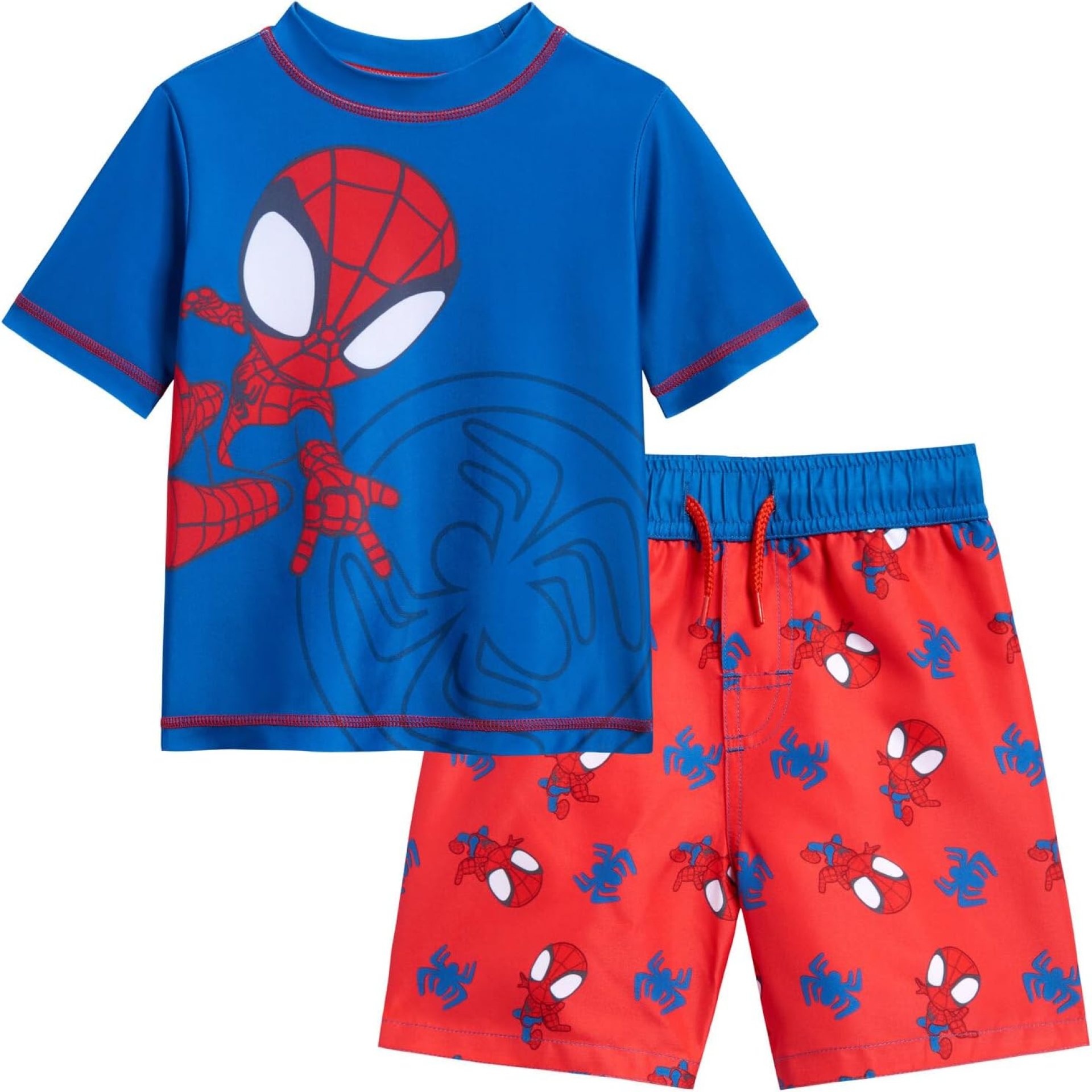 Marvel UPF 50+ Pullover Rash Guard and Swim Trunks Outfit Set Toddler to Big Kid Sizes (2T – 18-20) Marvel UPF 50+ Pullover Rash Guard and Swim Trunks Outfit Set Toddler to Big Kid Sizes (2T – 18-20)