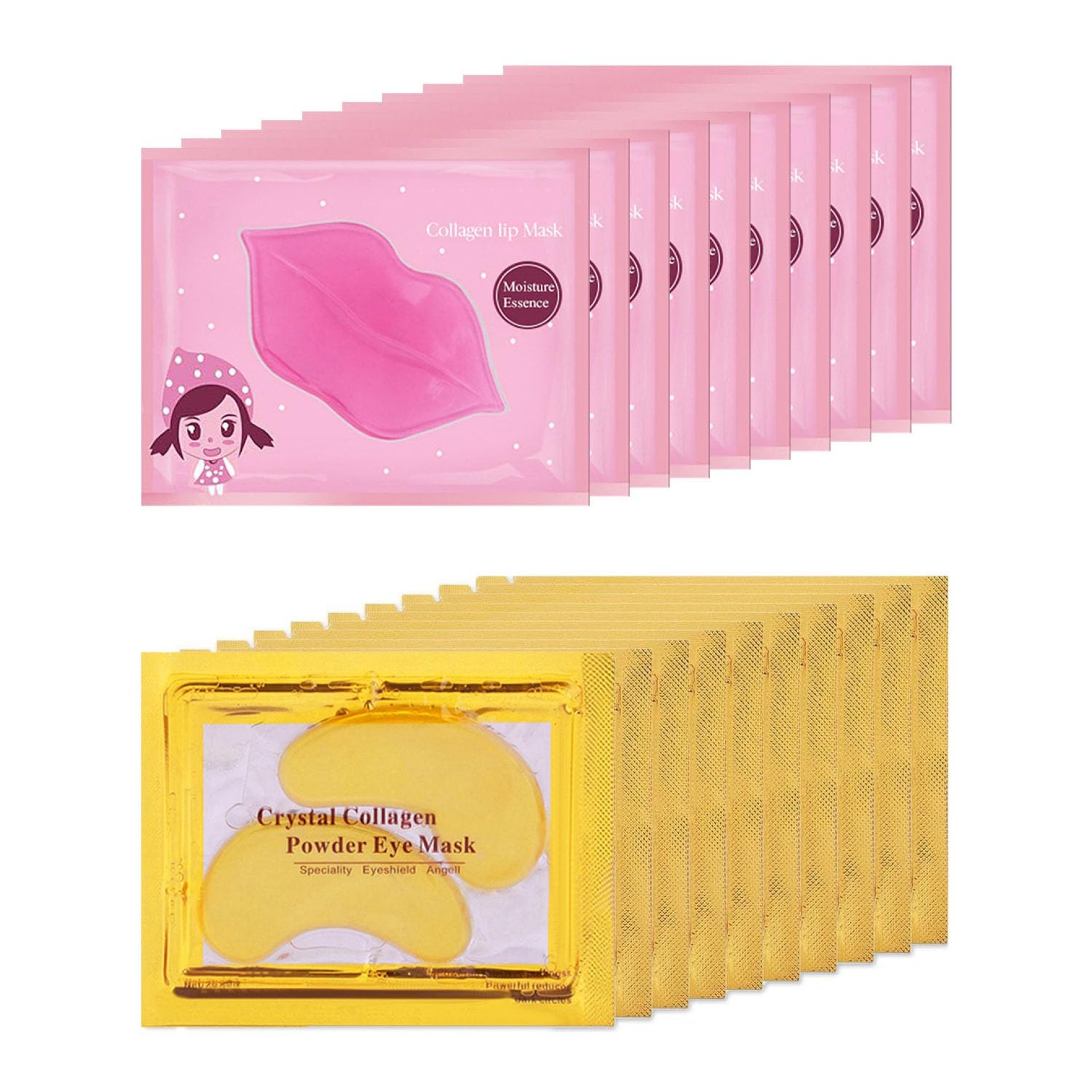 Eakroo 20 Pairs Lip Masks & Eye Mask, Power Crystal Gel 24K Lip Eye Mask, Effectively Nourishes the Lip & Eye Skin, Anti-Aging Eye Patches for Moisturizing, Reducing Fine Lines Dark Circle Eakroo 20 Pairs Lip Masks & Eye Mask, Power Crystal Gel 24K Lip Eye Mask, Effectively Nourishes the Lip & Eye Skin, Anti-Aging Eye Patches for Moisturizing, Reducing Fine Lines Dark Circle