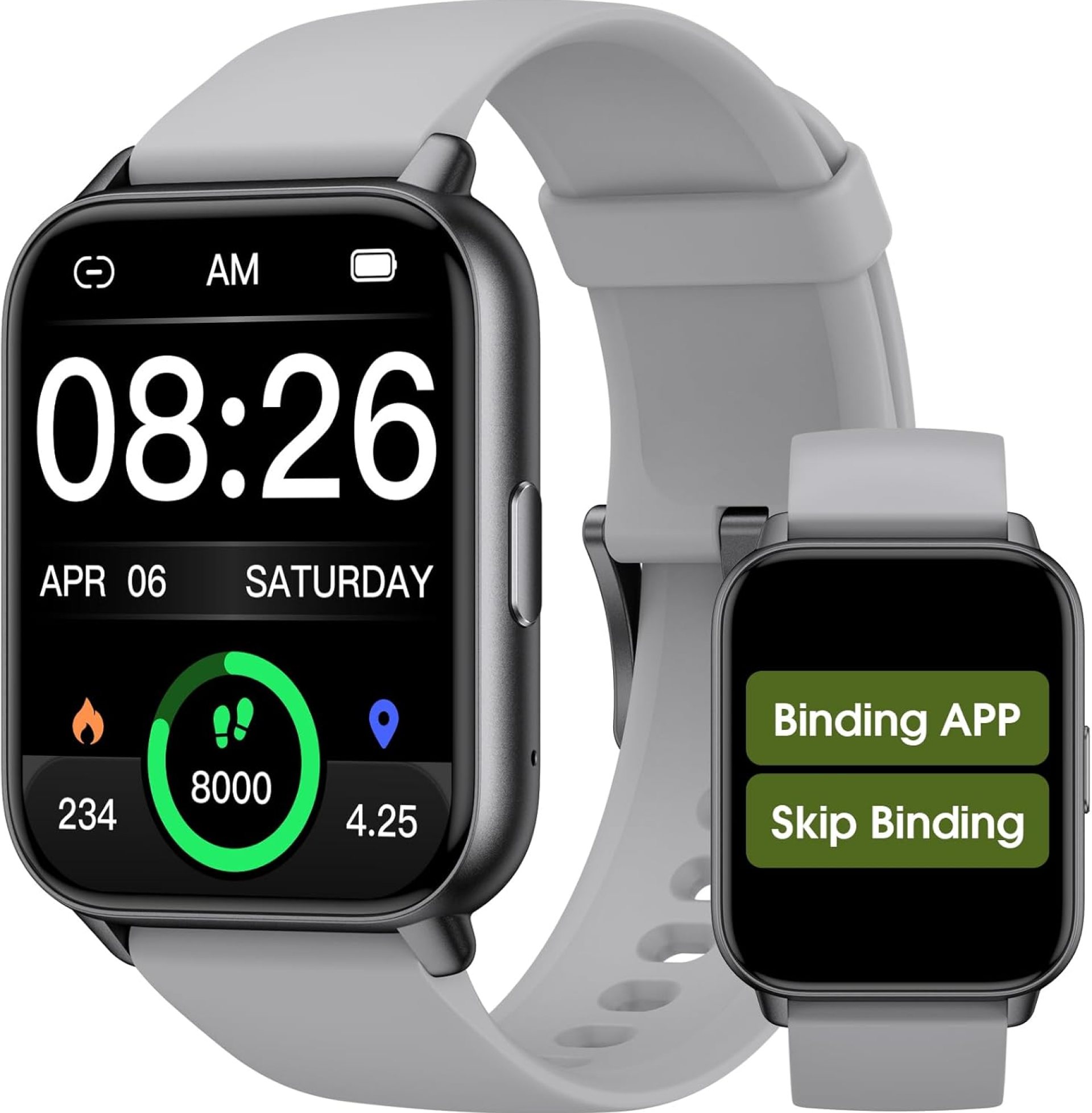 Smart Watch for Men Women, 1.91” Big Font No App/Phone Required, Fitness Tracker with Pedometer, Bluetooth Call (Answer/Make Call), Heart Rate Blood Oxygen Monitor Step Counter, 100+ Sports Modes Smart Watch for Men Women, 1.91” Big Font No App/Phone Required, Fitness Tracker with Pedometer, Bluetooth Call (Answer/Make Call), Heart Rate Blood Oxygen Monitor Step Counter, 100+ Sports Modes