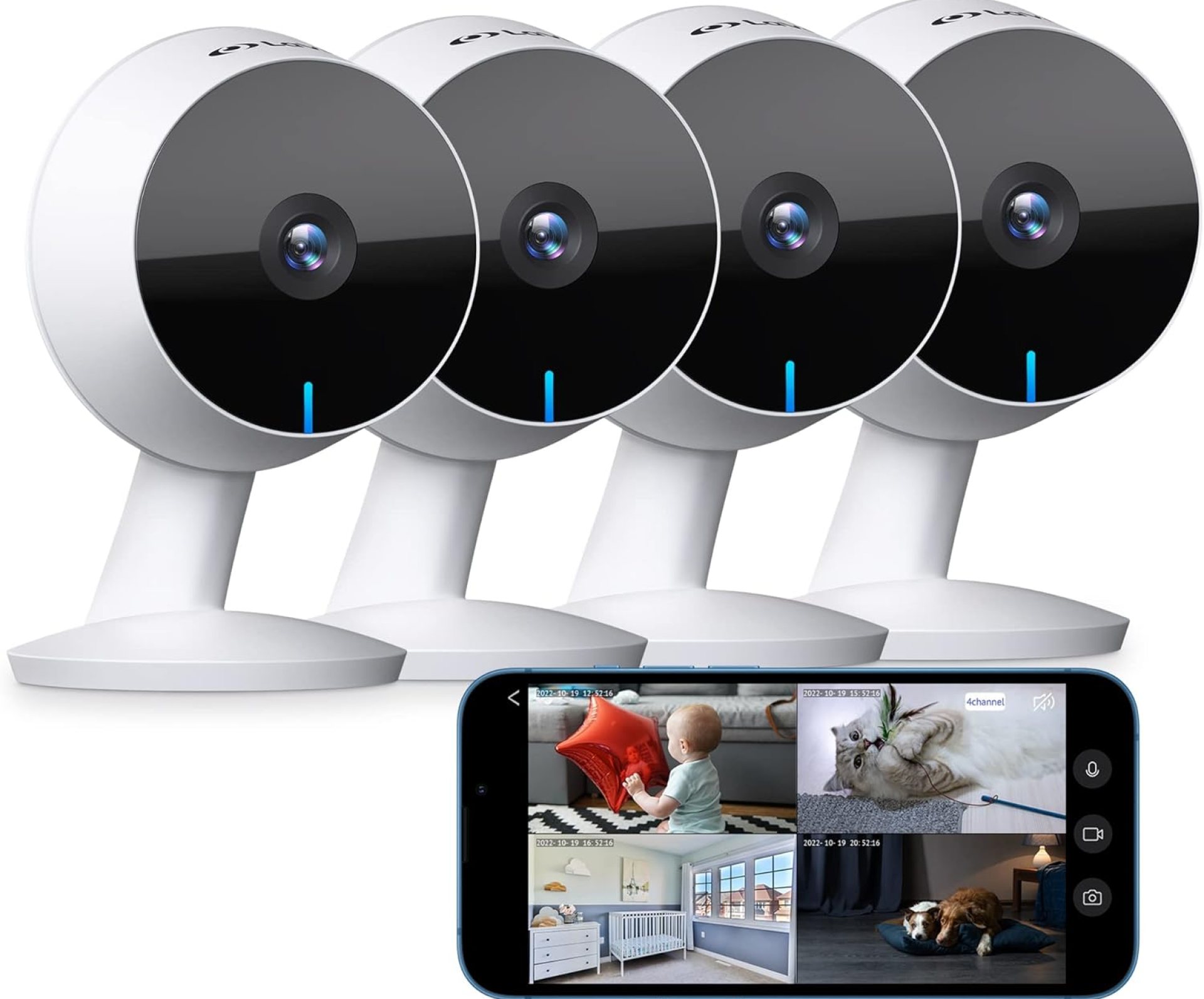 LaView 4MP 2K Cameras for Home Security Indoor,Home Security Camera for Baby/Elder/Pet/Nanny,Baby Cam Starlight Sensor Color Night Vision,US Cloud Service,Works with Alexa LaView 4MP 2K Cameras for Home Security Indoor,Home Security Camera for Baby/Elder/Pet/Nanny,Baby Cam Starlight Sensor Color Night Vision,US Cloud Service,Works with Alexa